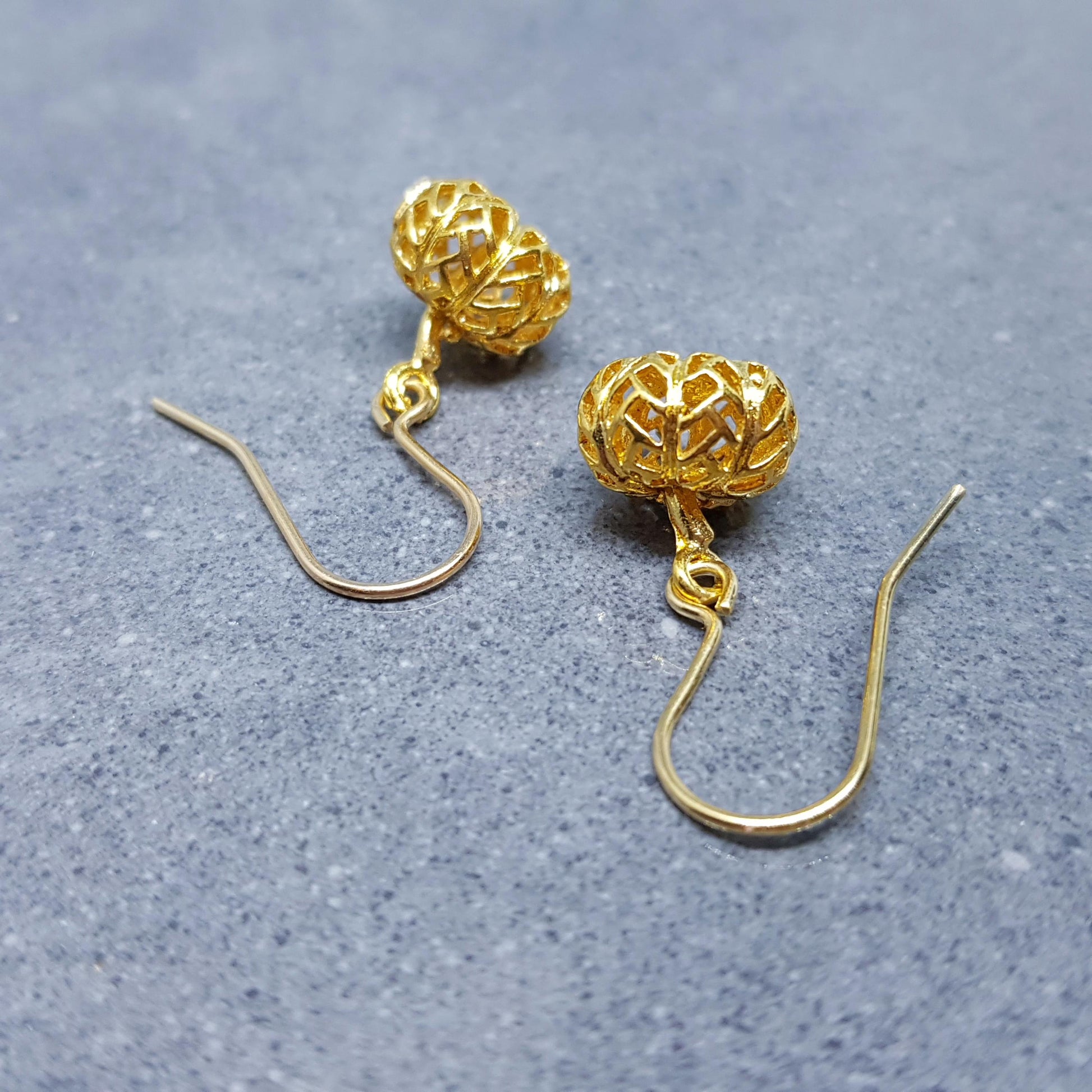 Brass Pumpkin Earrings, Hypoallergenic Ear Wires, Jack O'lantern Earrings, Scary Pumpkin Jewelry, Autumn Earrings, Fall Halloween