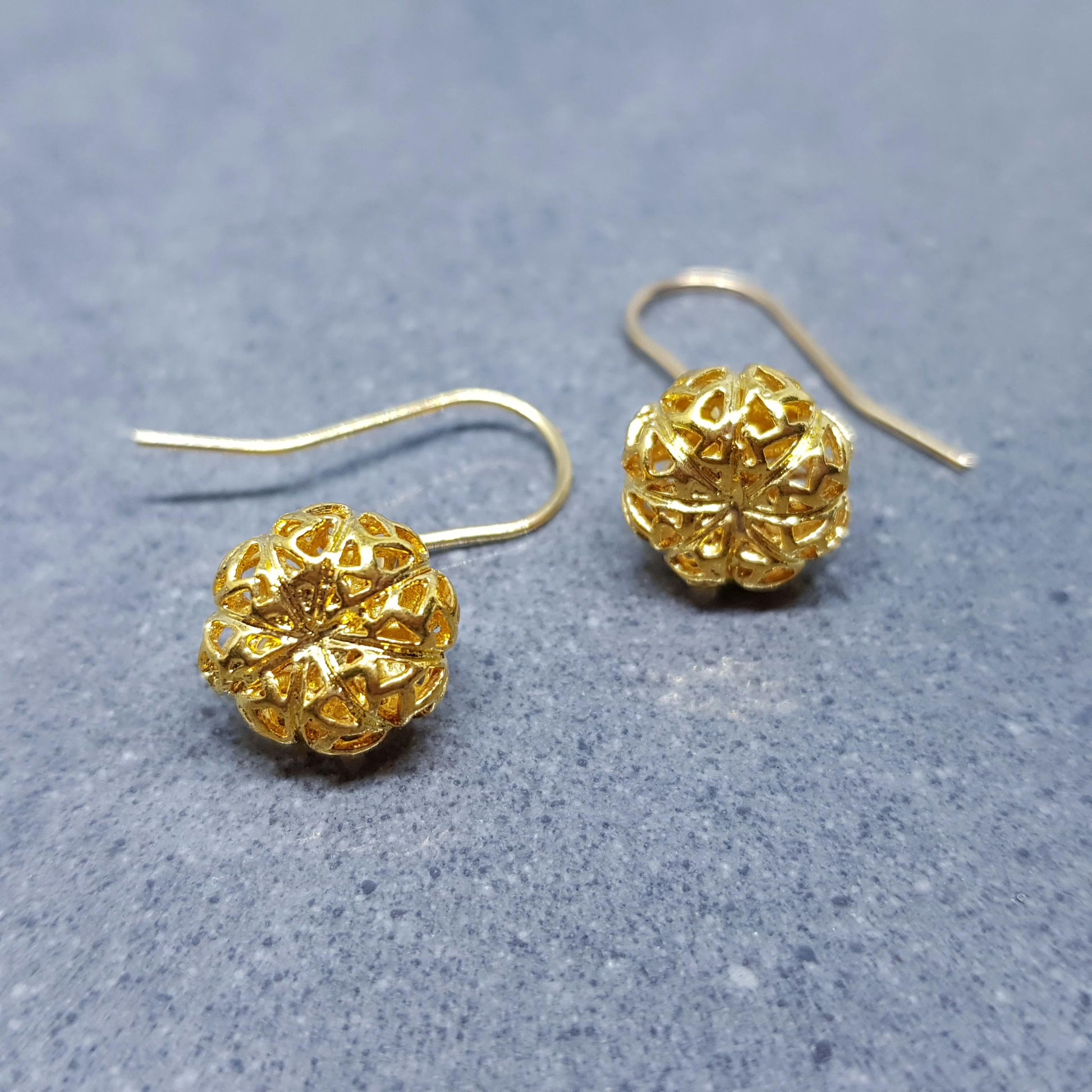 Brass Pumpkin Earrings, Hypoallergenic Ear Wires, Jack O'lantern Earrings, Scary Pumpkin Jewelry, Autumn Earrings, Fall Halloween