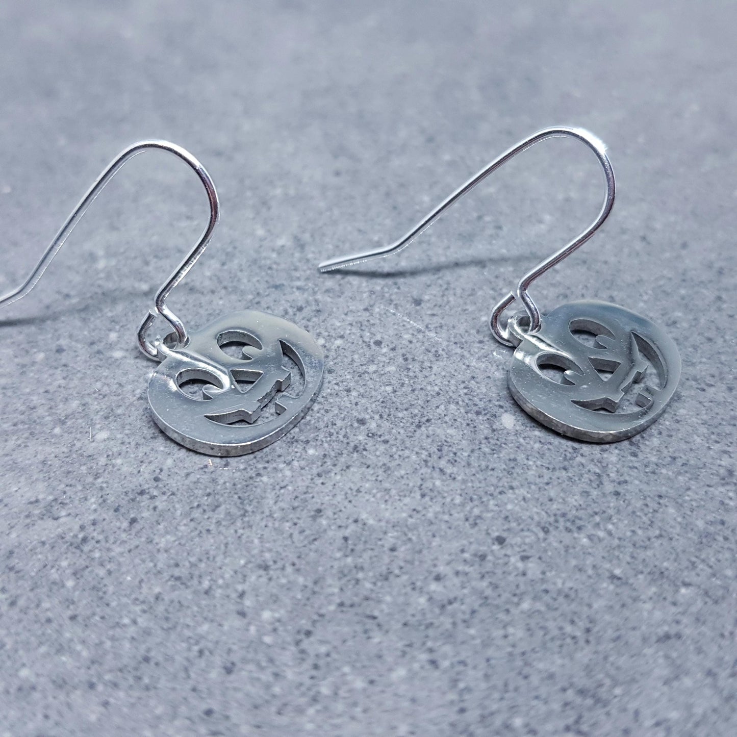 Pumpkin Earrings, Hypoallergenic Ear Wires, Jack O'lantern Earrings, Scary Pumpkin Jewelry, Autumn Earrings, Fall Halloween, Stainless Steel
