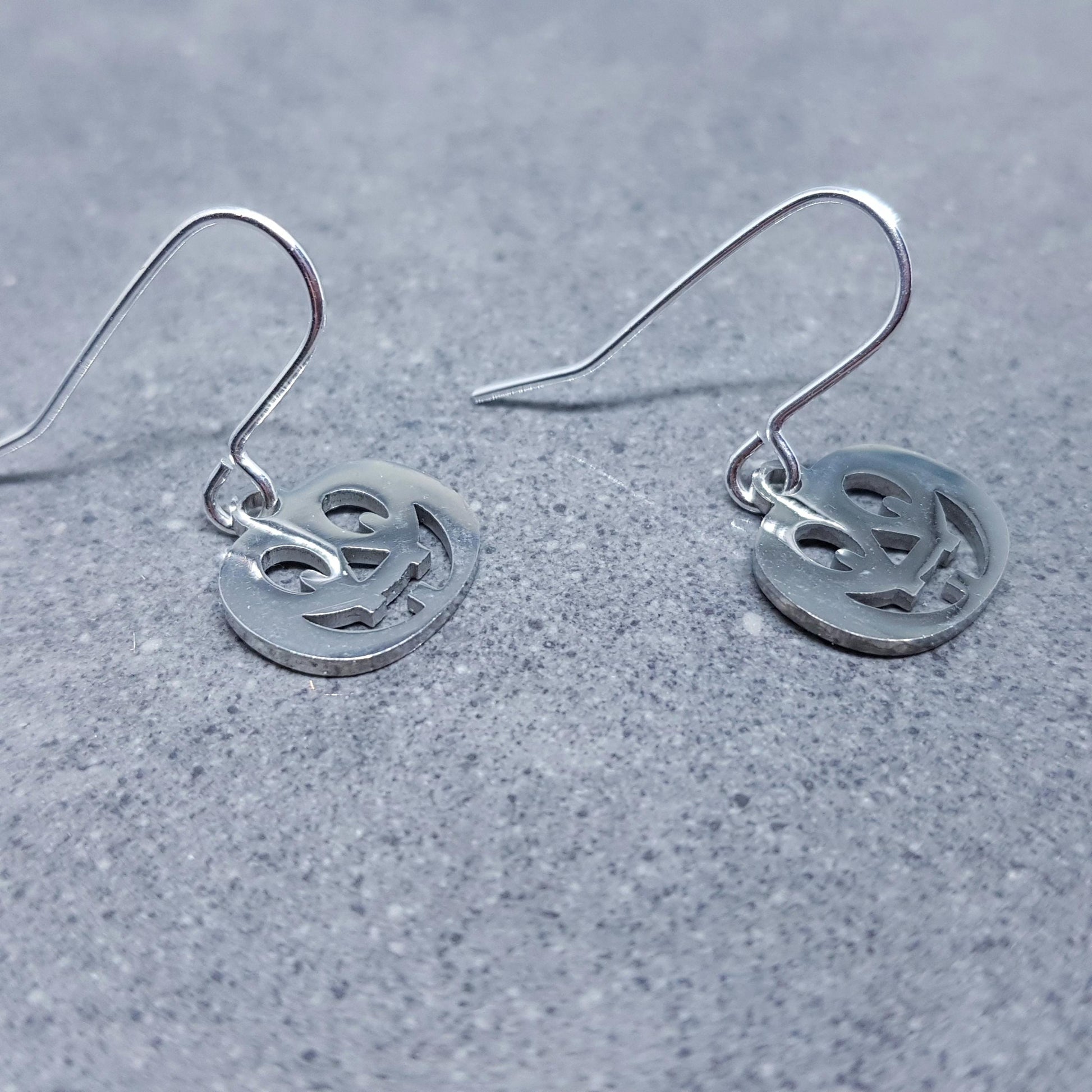 Pumpkin Earrings, Hypoallergenic Ear Wires, Jack O'lantern Earrings, Scary Pumpkin Jewelry, Autumn Earrings, Fall Halloween, Stainless Steel