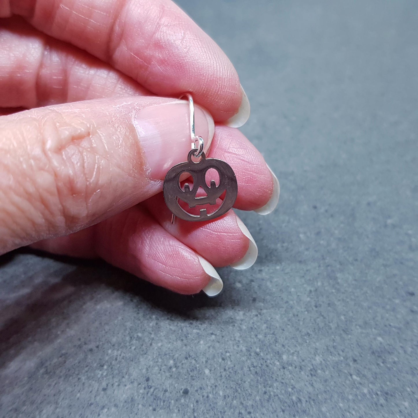 Pumpkin Earrings, Hypoallergenic Ear Wires, Jack O'lantern Earrings, Scary Pumpkin Jewelry, Autumn Earrings, Fall Halloween, Stainless Steel