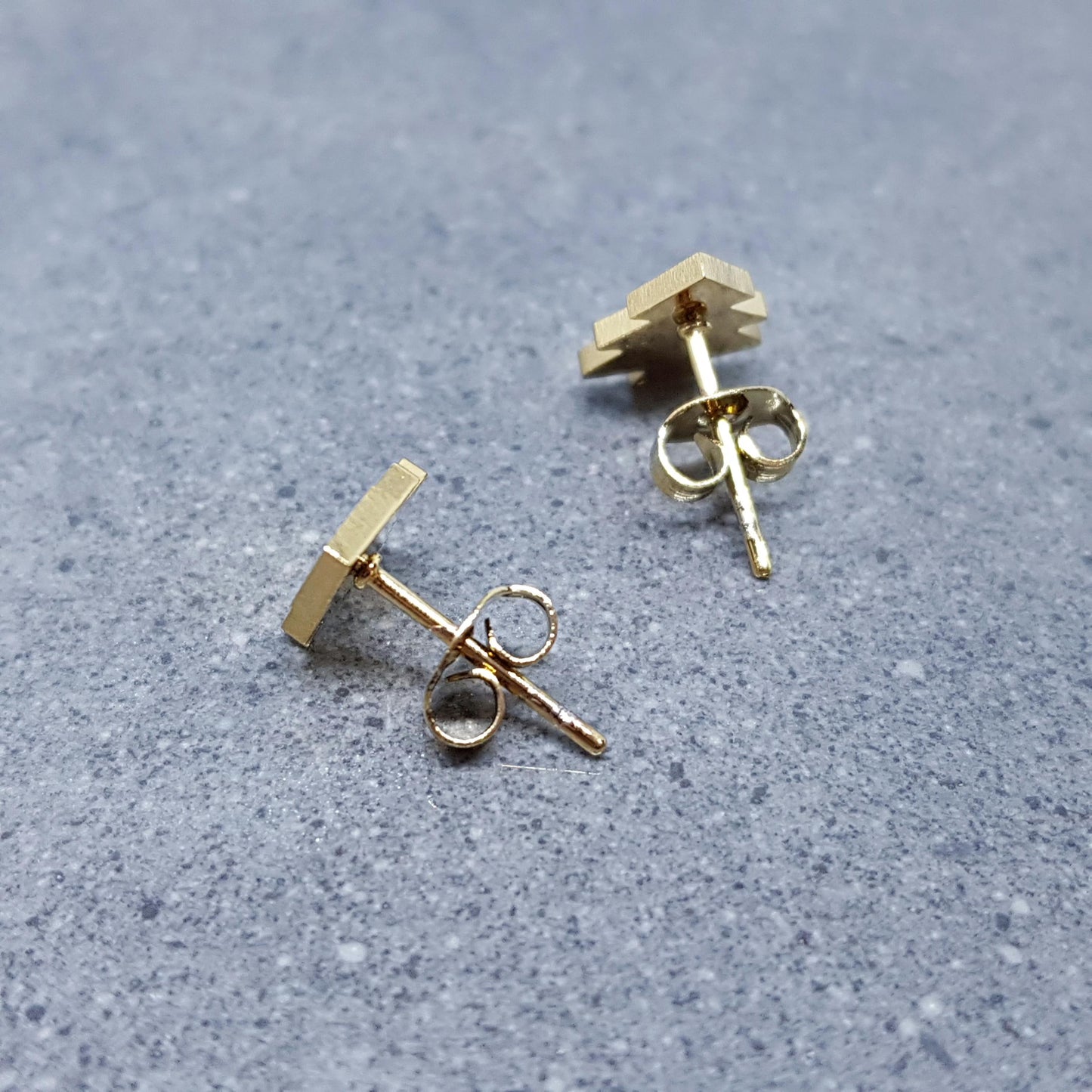 Christmas Tree Earrings, Stainless Steel Ear Studs, Hypoallergenic Earrings, Gold Tree Earrings, Christmas Earrings, Festive Earrings