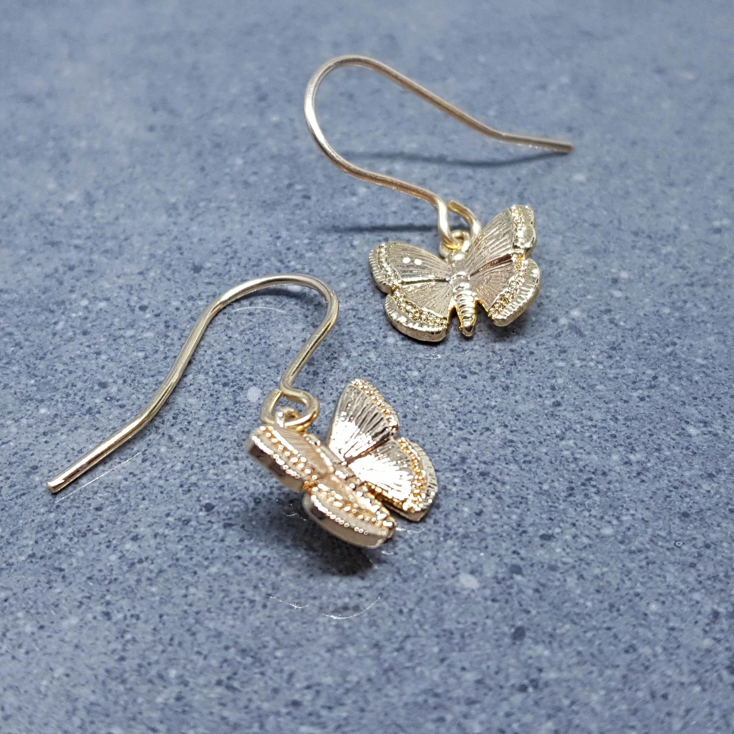 Butterfly Earrings, Hypoallergenic Ear Wires, Gold Butterfly Jewelry, Gift for her