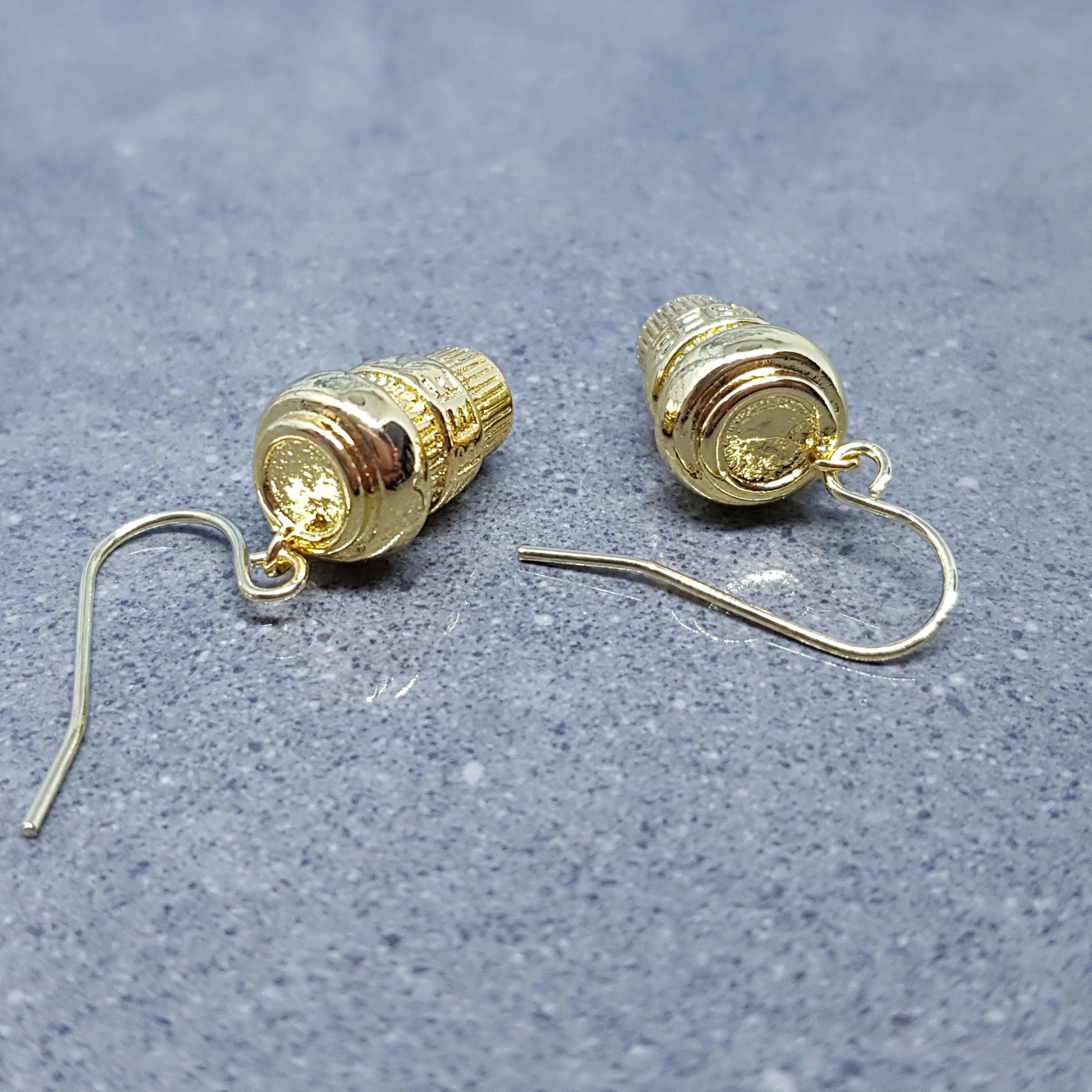 Coffee Cup Earrings, Hypoallergenic Ear Wires, Cappuccino, Coffee Lover, Mocha, Caffeine