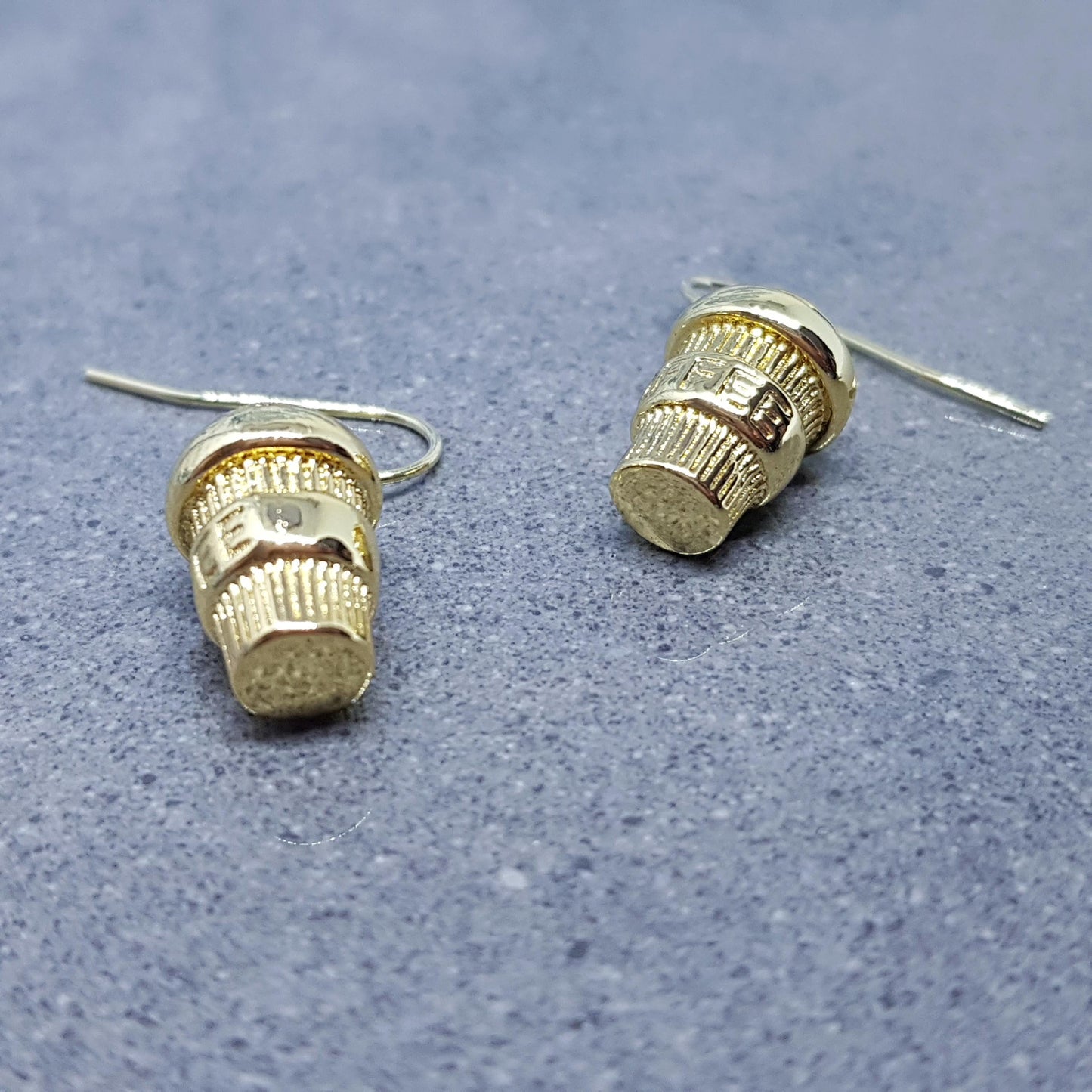 Coffee Cup Earrings, Hypoallergenic Ear Wires, Cappuccino, Coffee Lover, Mocha, Caffeine