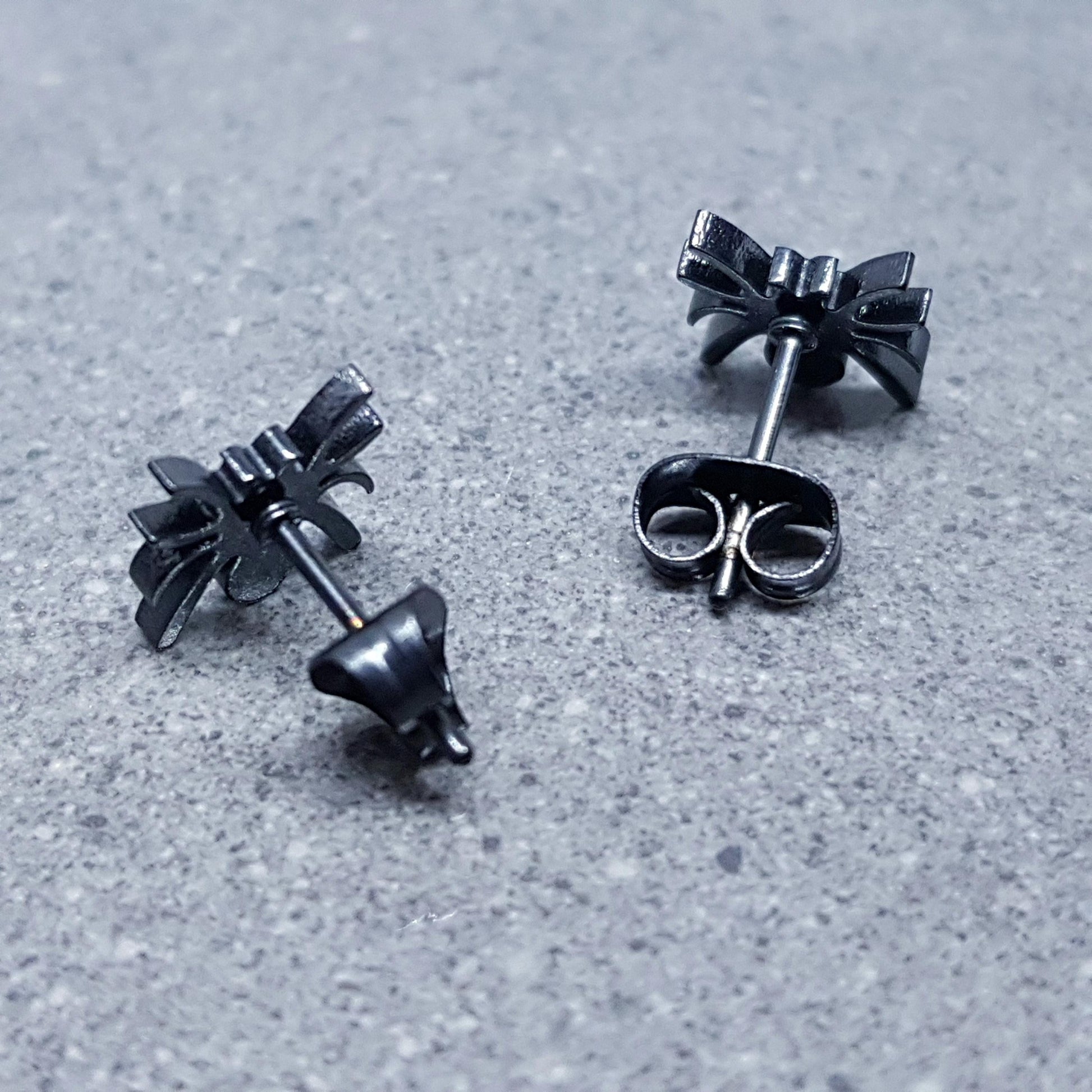 Spider Earrings, Stainless Steel Ear Studs, Hypoallergenic Earrings, Black Spider Earrings, Halloween Earrings, Spooky Gifts