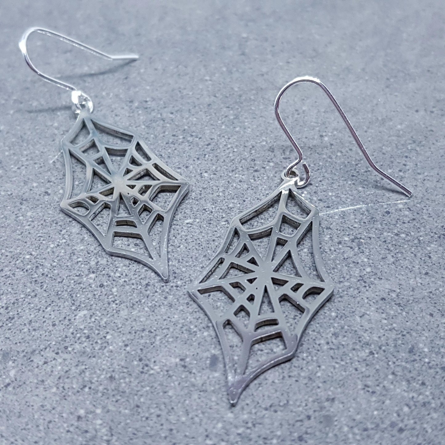 Spider Web Earrings, Choice of Ear Wires, Stainless Steel, Cob Web Earrings, Gothic Earrings, Spider Earrings, Halloween