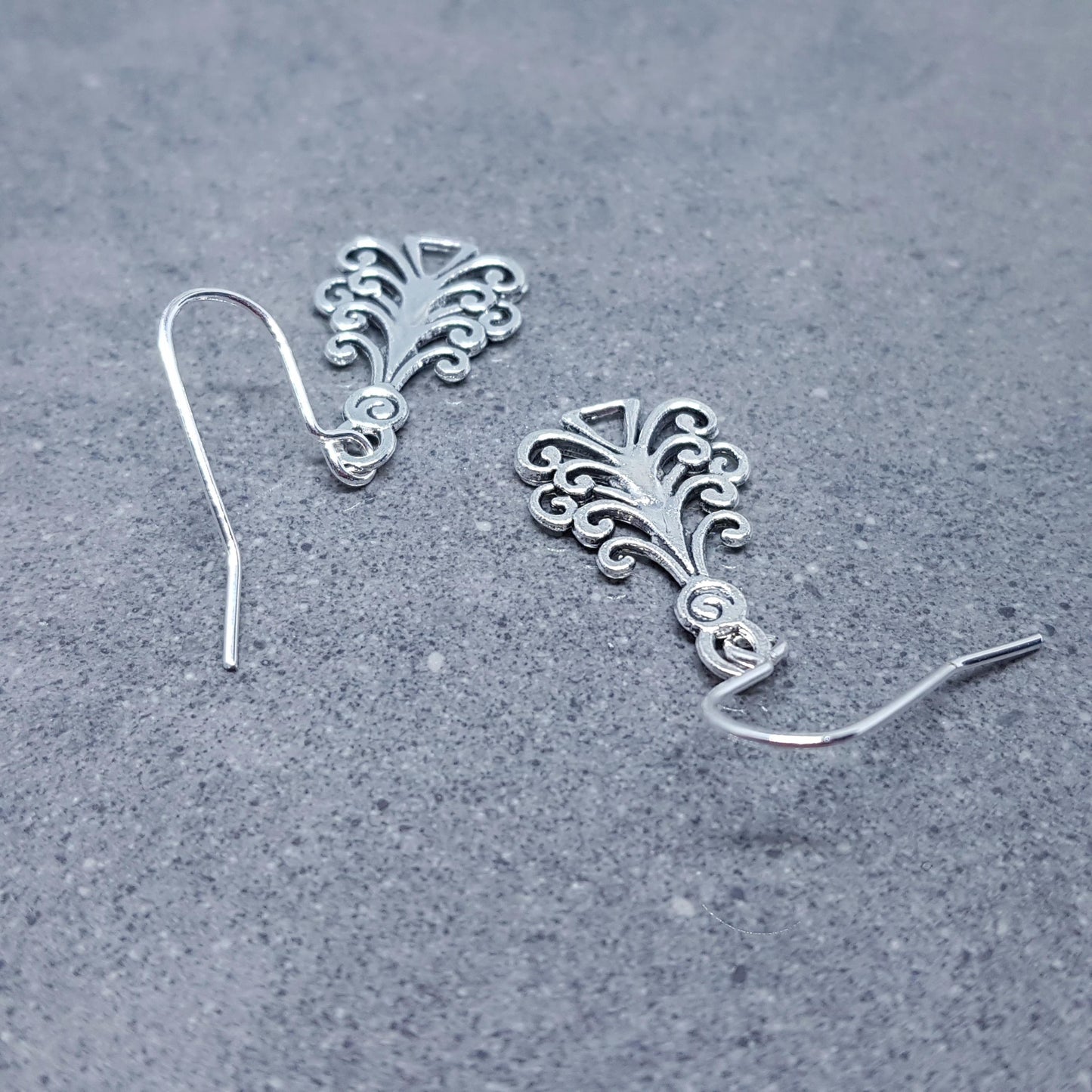 Christmas Tree Earrings, Christmas Earrings, Festive Earrings, Silver Christmas Tree