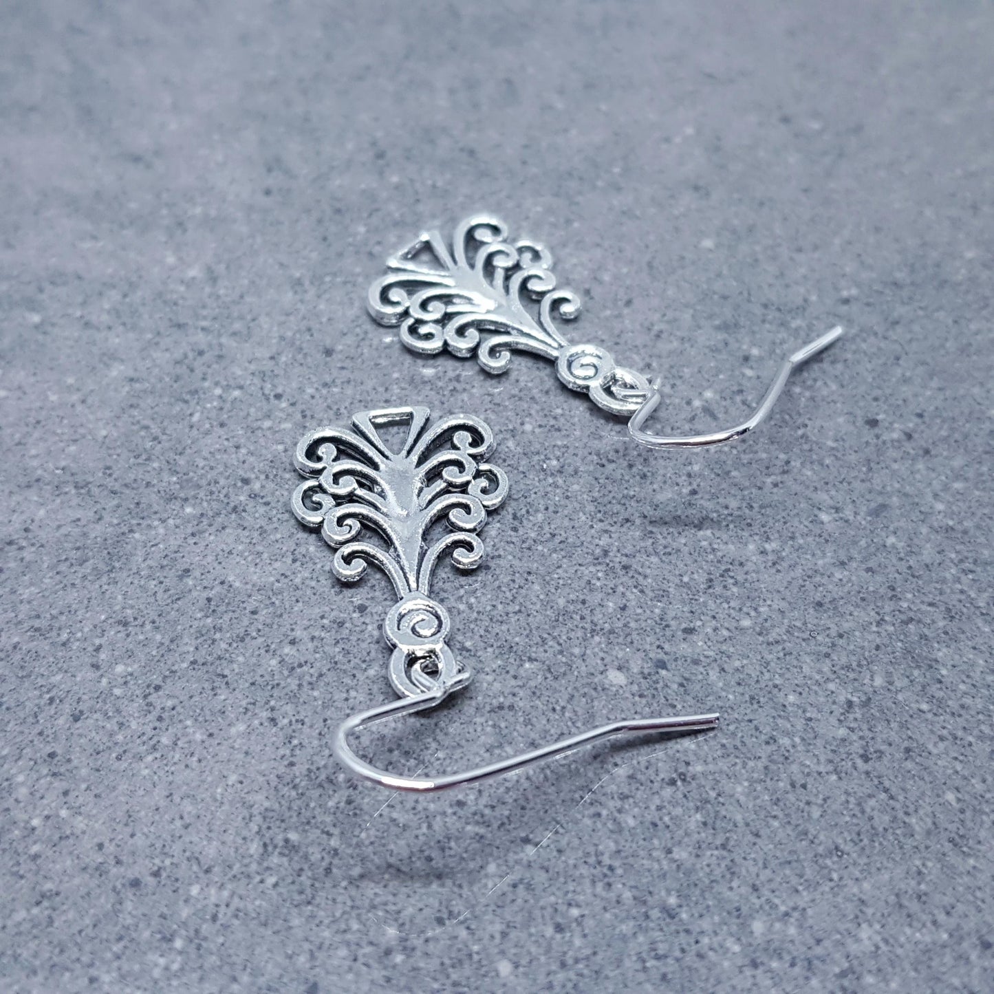 Christmas Tree Earrings, Christmas Earrings, Festive Earrings, Silver Christmas Tree