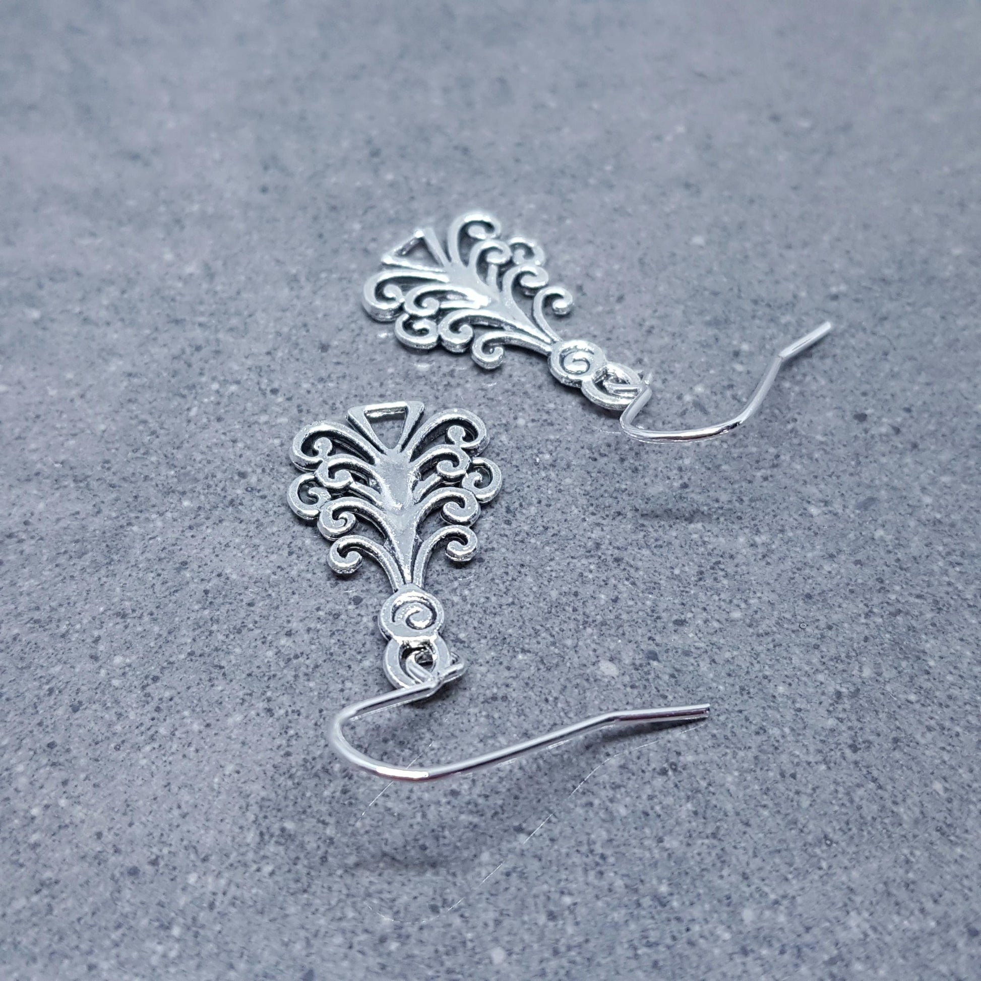 Christmas Tree Earrings, Christmas Earrings, Festive Earrings, Silver Christmas Tree
