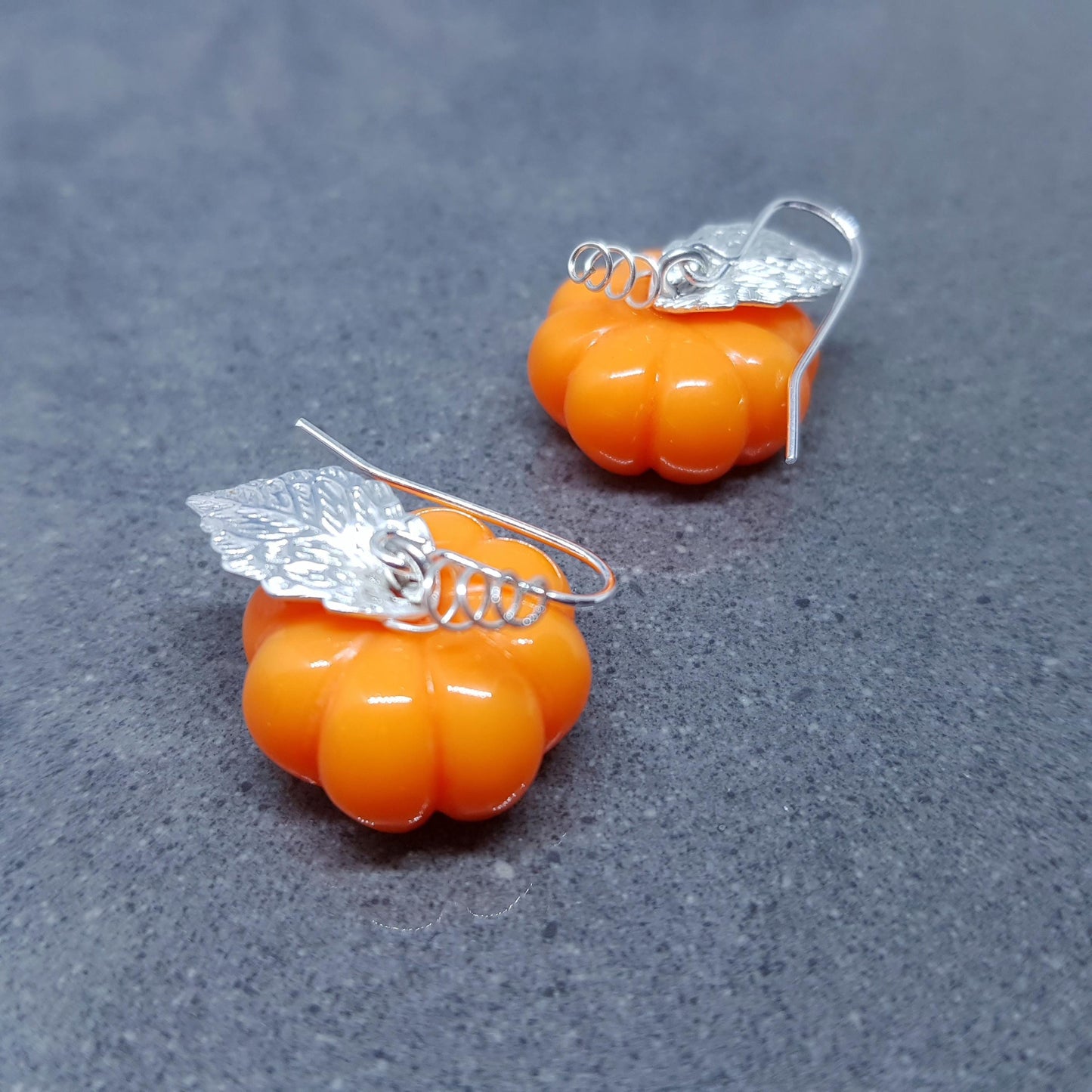 Pumpkin Earrings with a Choice of Wires, Autumn Fall Jewellery