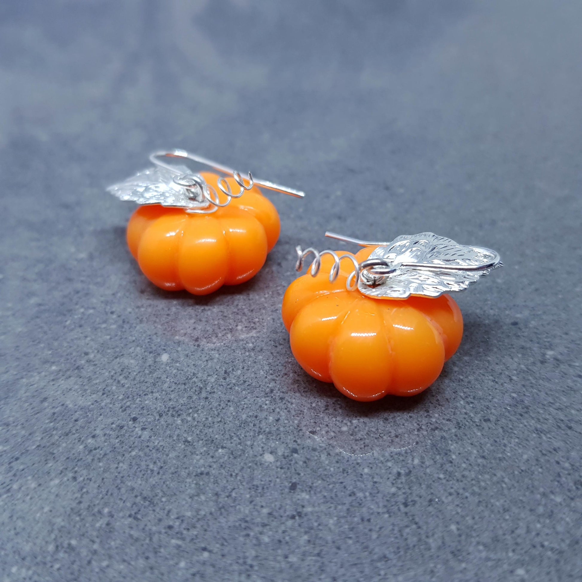 Pumpkin Earrings with a Choice of Wires, Autumn Fall Jewellery