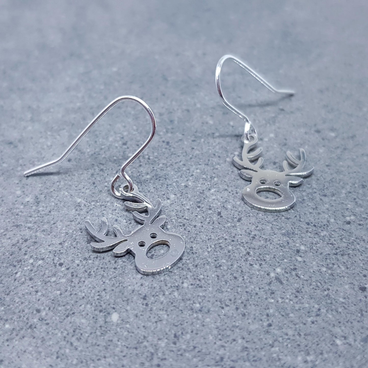 Rudolf the Reindeer Earrings with a choice of Ear Wires, Stainless Steel Jewelry