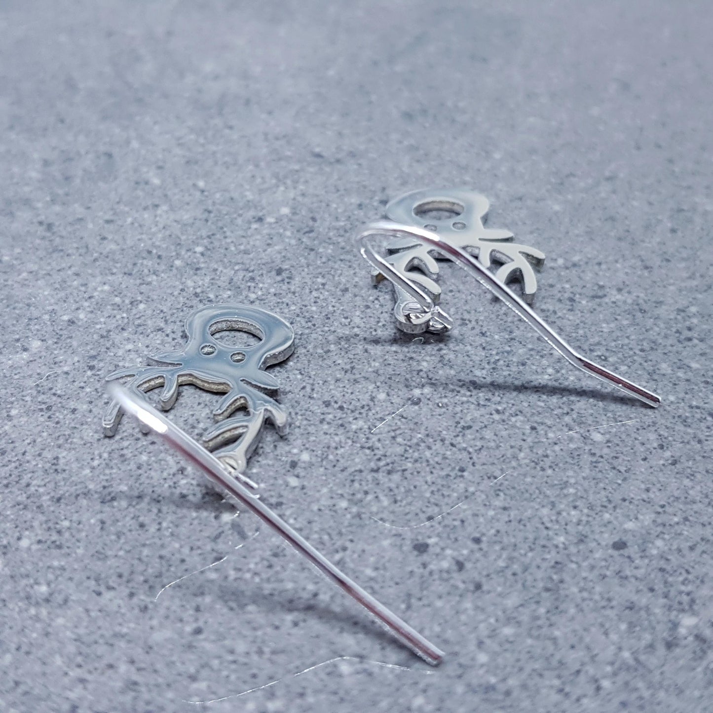 Rudolf the Reindeer Earrings with a choice of Ear Wires, Stainless Steel Jewelry