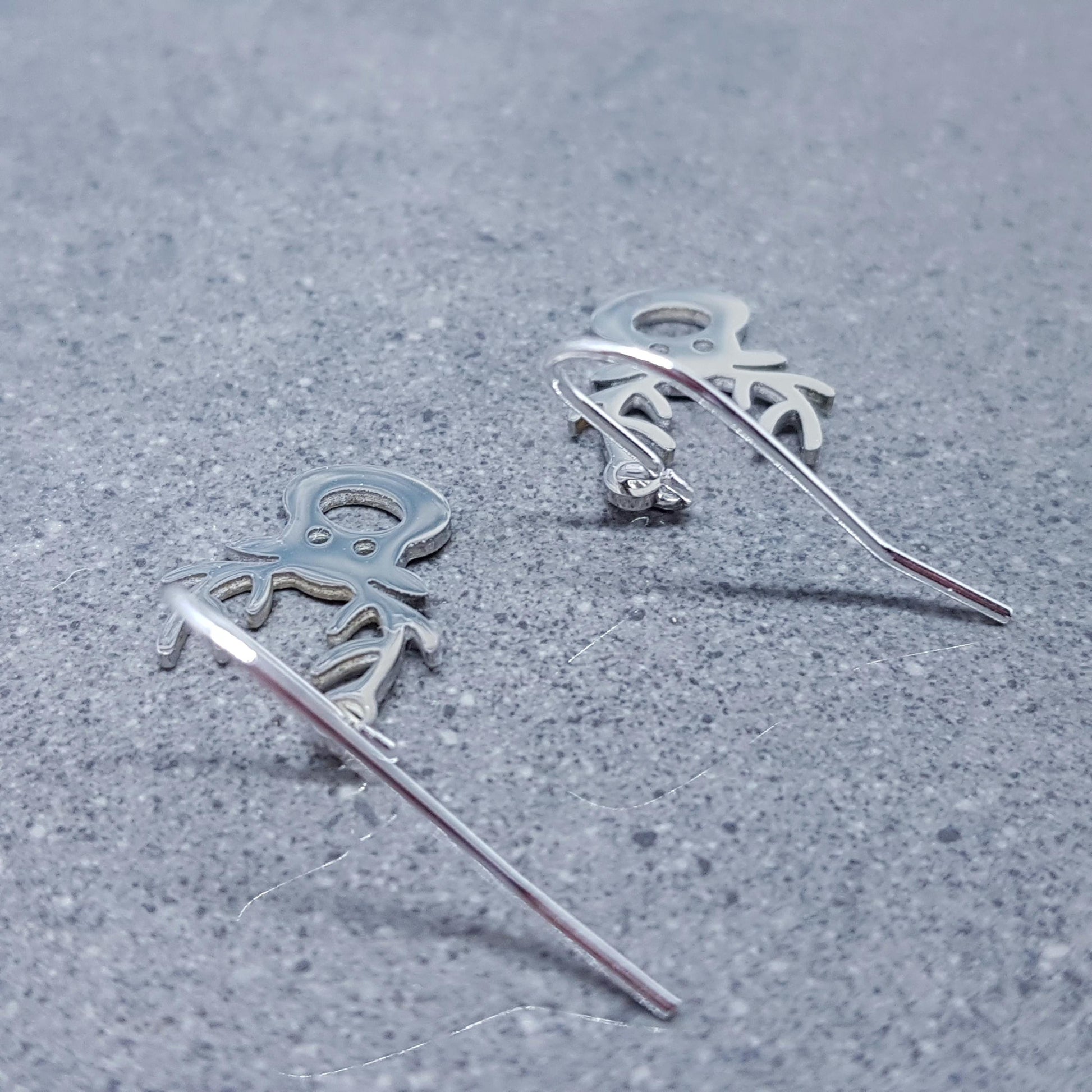 Rudolf the Reindeer Earrings with a choice of Ear Wires, Stainless Steel Jewelry