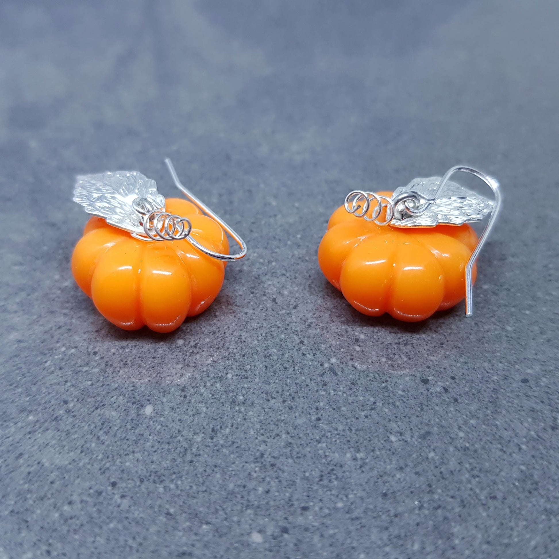 Pumpkin Earrings with a Choice of Wires, Autumn Fall Jewellery