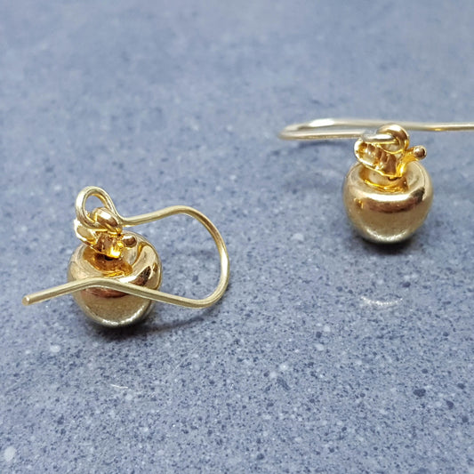 Apple Earrings with a choice of Ear Wires, Stainless Steel 18k Hold Plated