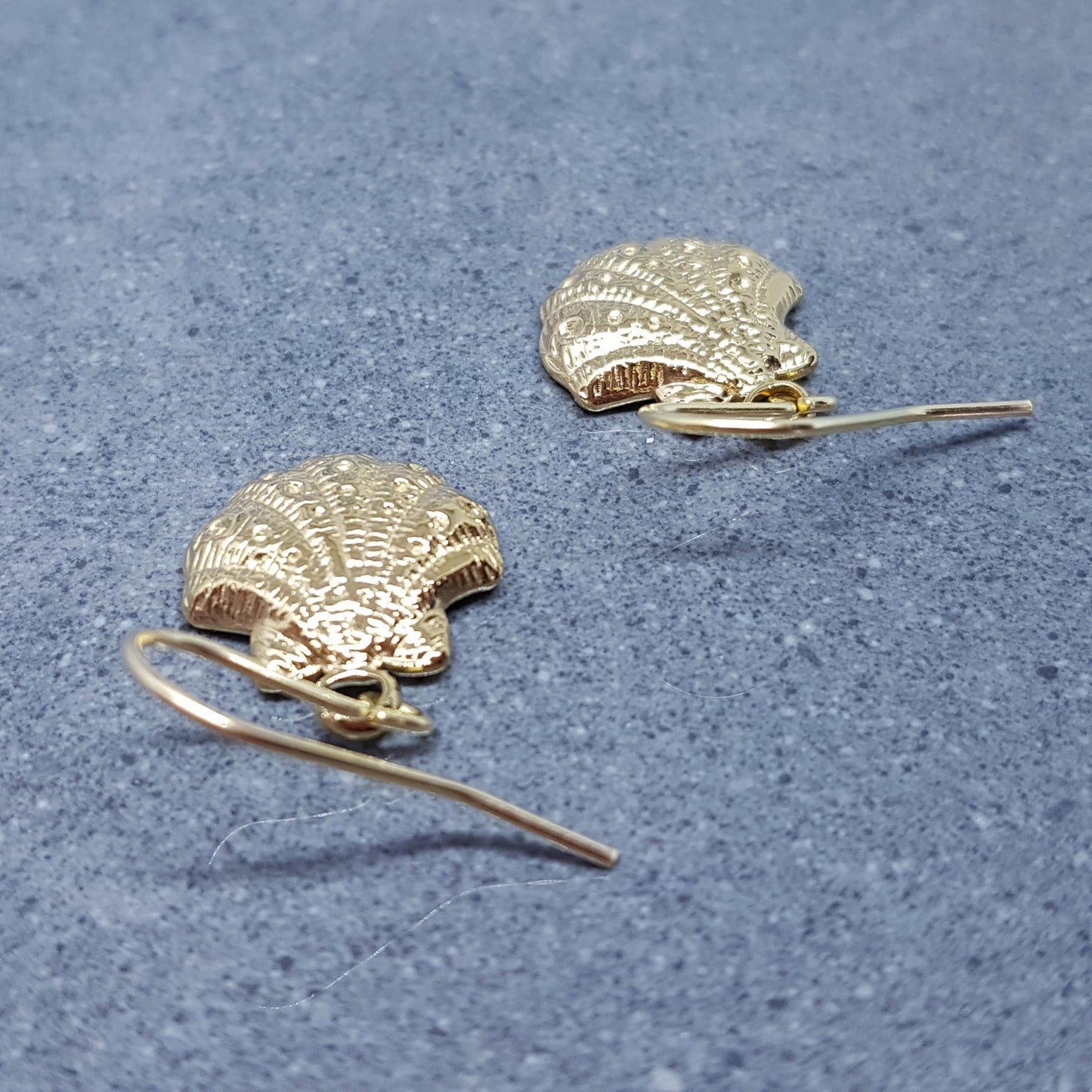Shell Earrings with a choice of Ear Wires Ear, Stainless Steel 18k Gold Plated