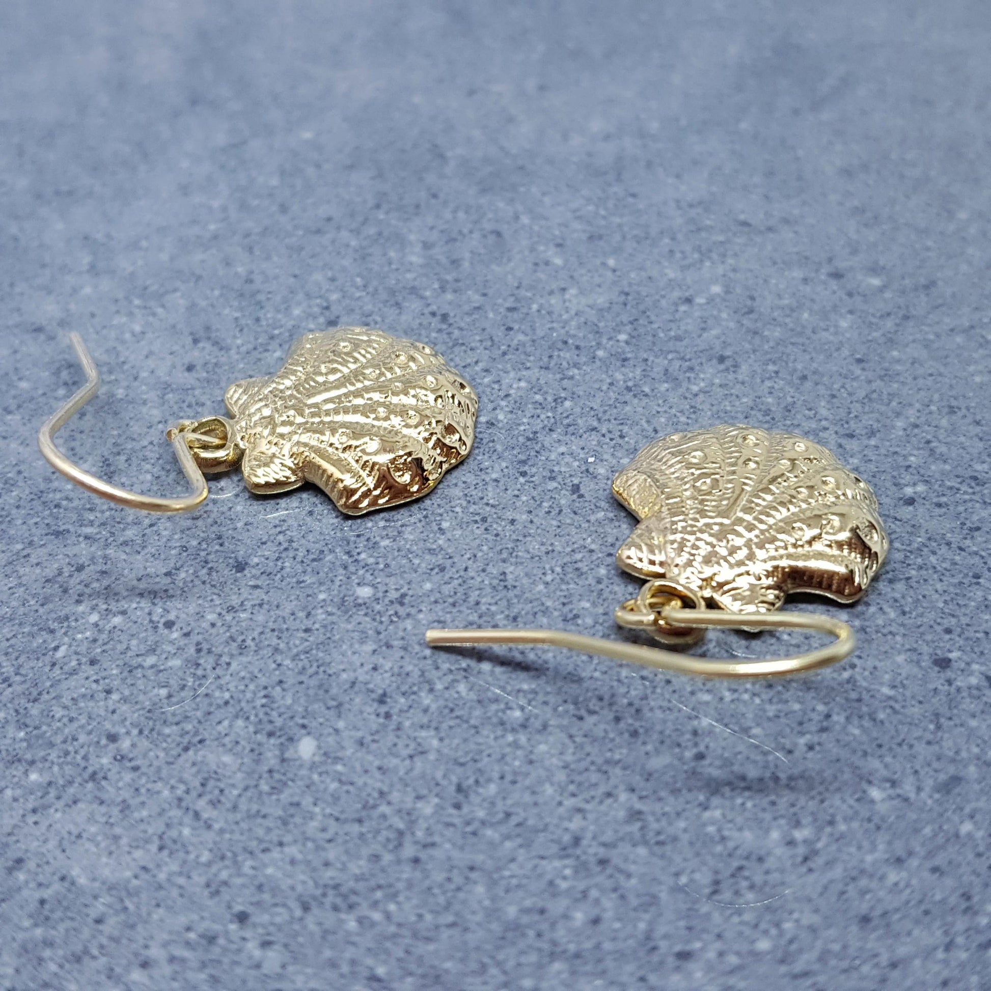 Shell Earrings with a choice of Ear Wires Ear, Stainless Steel 18k Gold Plated