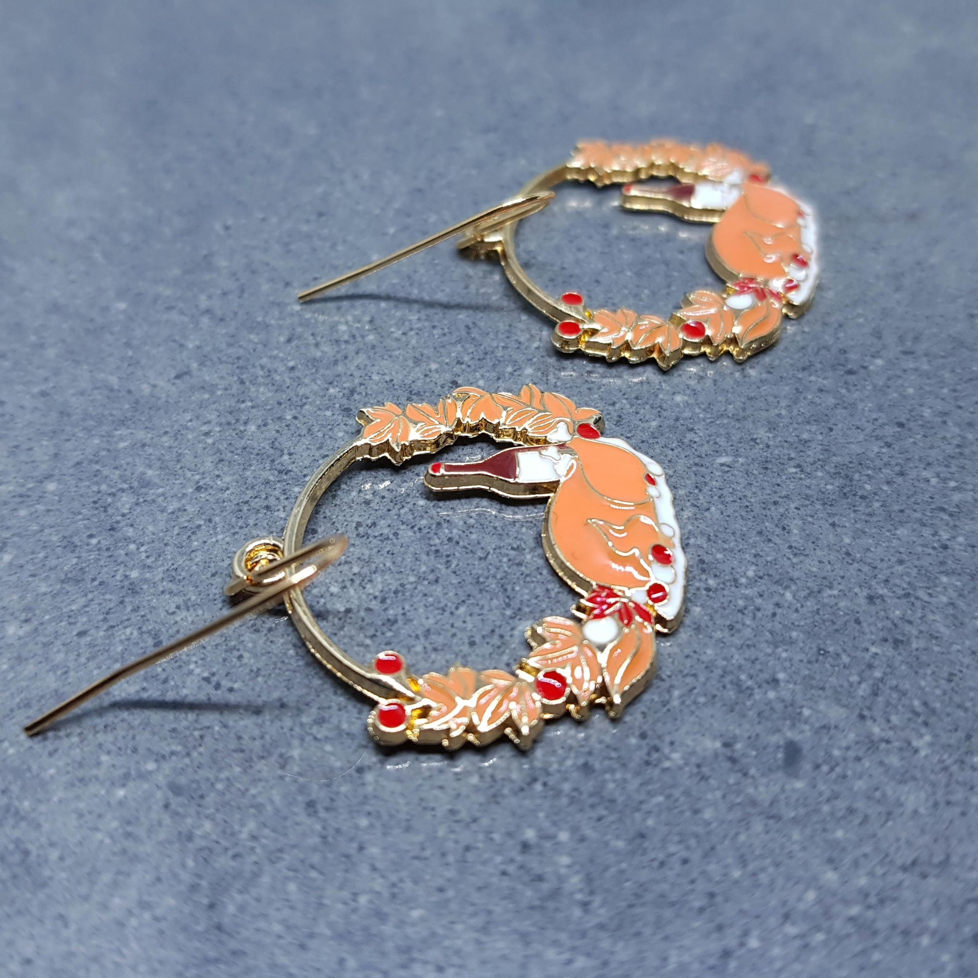 Christmas Dinner Earrings with a choice of Ear Wires, Thanksgiving Turkey