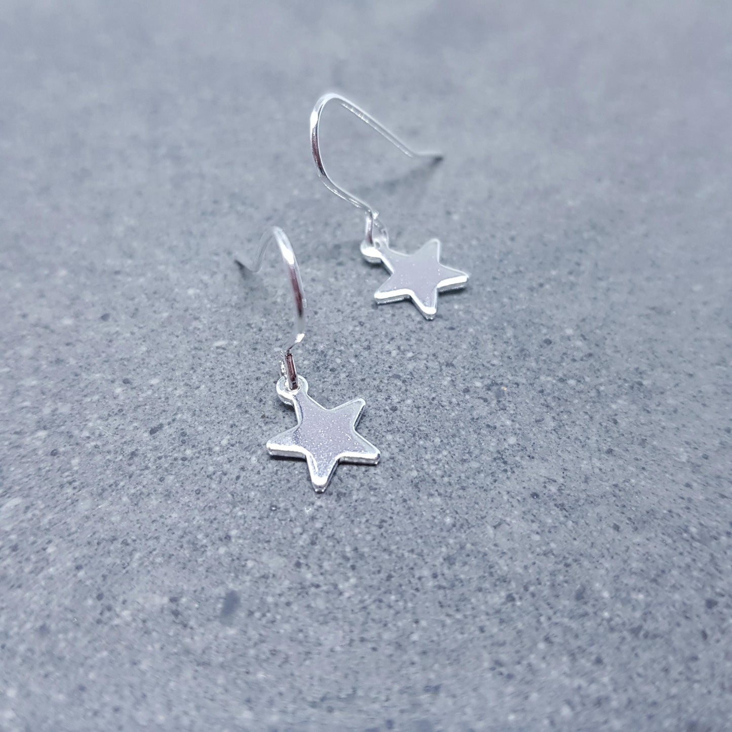 Star Earrings, with a Choice of Ear Wires, Stainless Steel Earrings