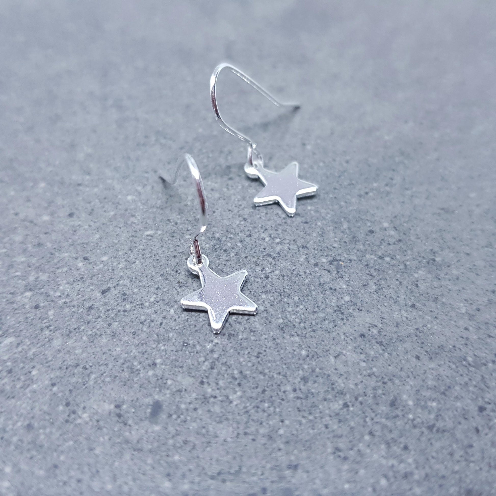 Star Earrings, with a Choice of Ear Wires, Stainless Steel Earrings