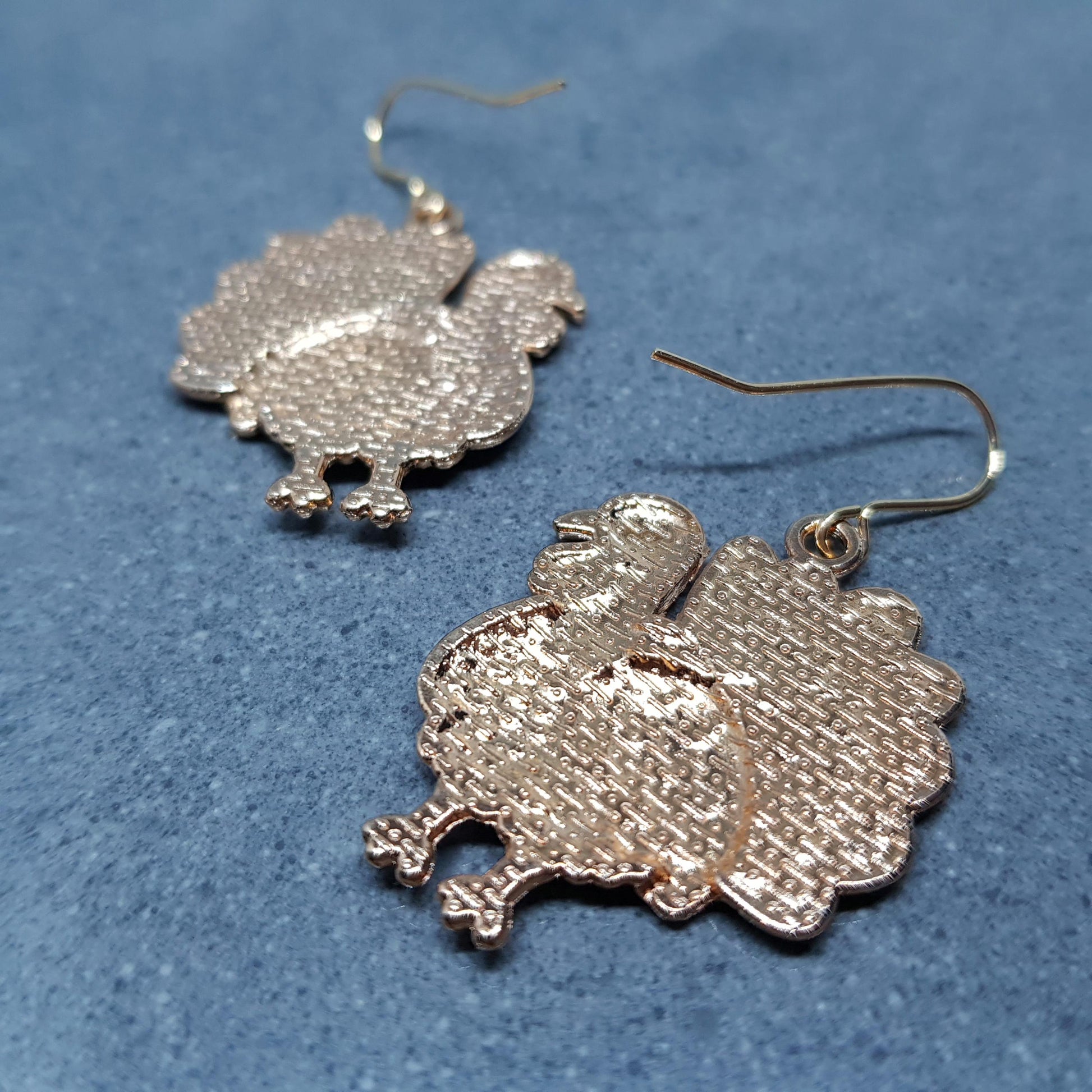 Turkey Earrings with a choice of Ear Wires, Thanksgiving Christmas Jewelry