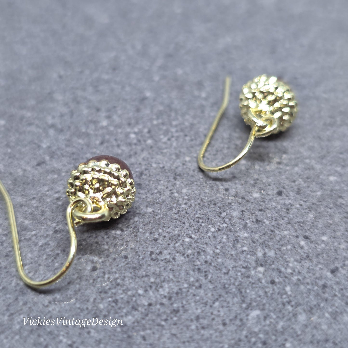 Large Acorn Earrings with a Choice of Ear Wires: Enamelled Fall Earrings