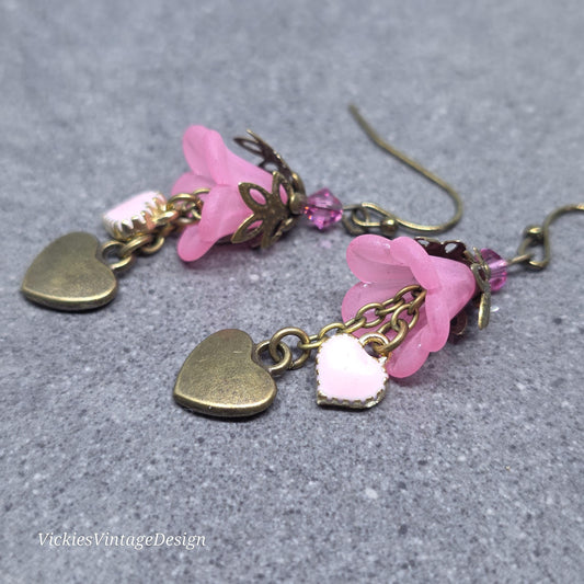 Flower Earrings, Hypoallergenic or Sterling Silver Ear Wires, PRIMERO Crystals® Earrings