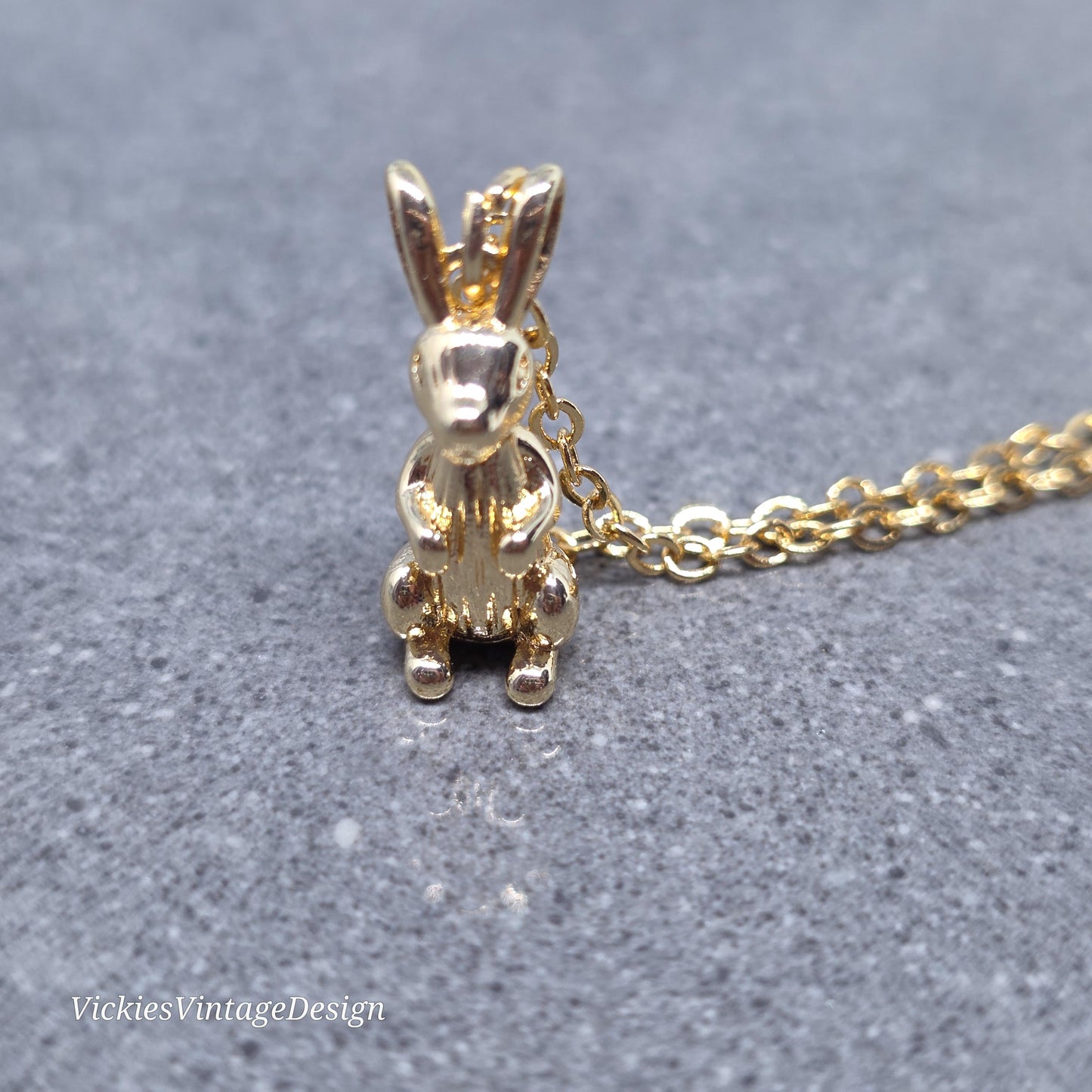 Rabbit Earrings with a Choice of Ear Wires: Real 18K Gold Plated Brass