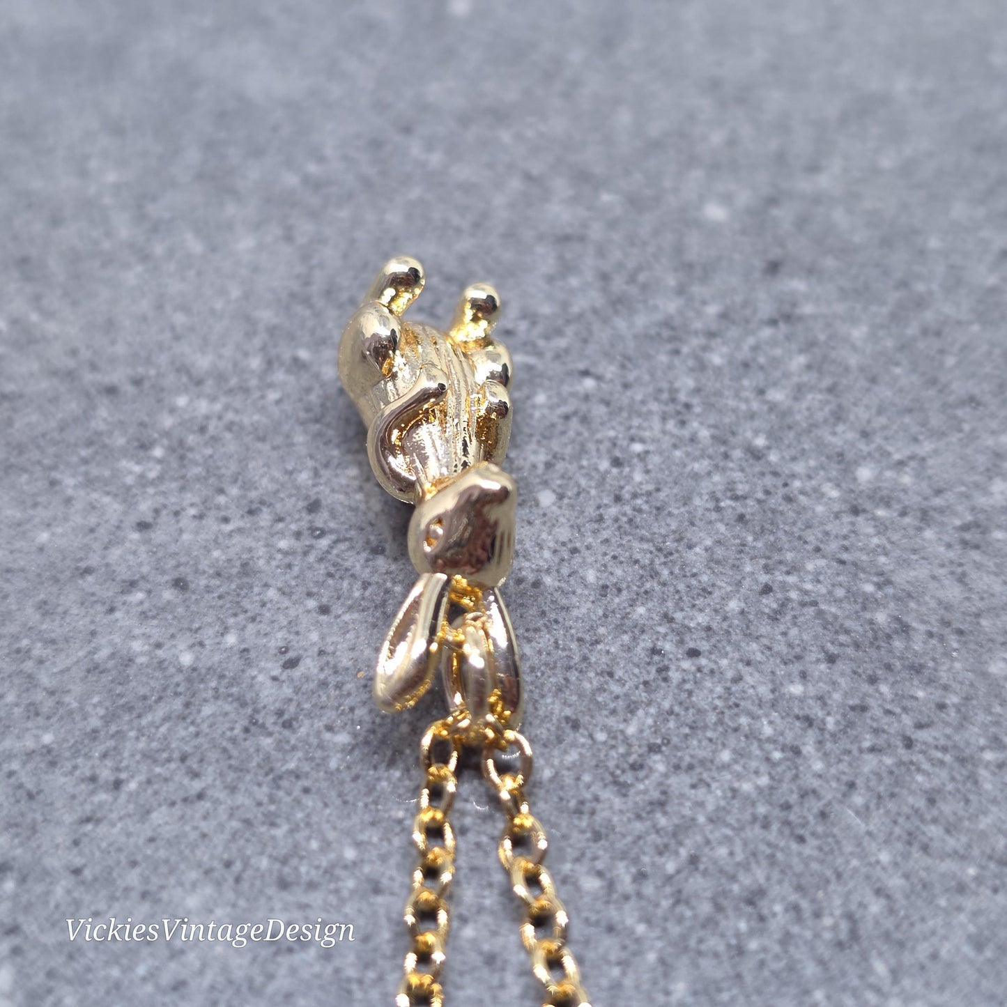 Rabbit Necklace with a Choice of Chain Lengths: Real 18K Gold Plated Brass