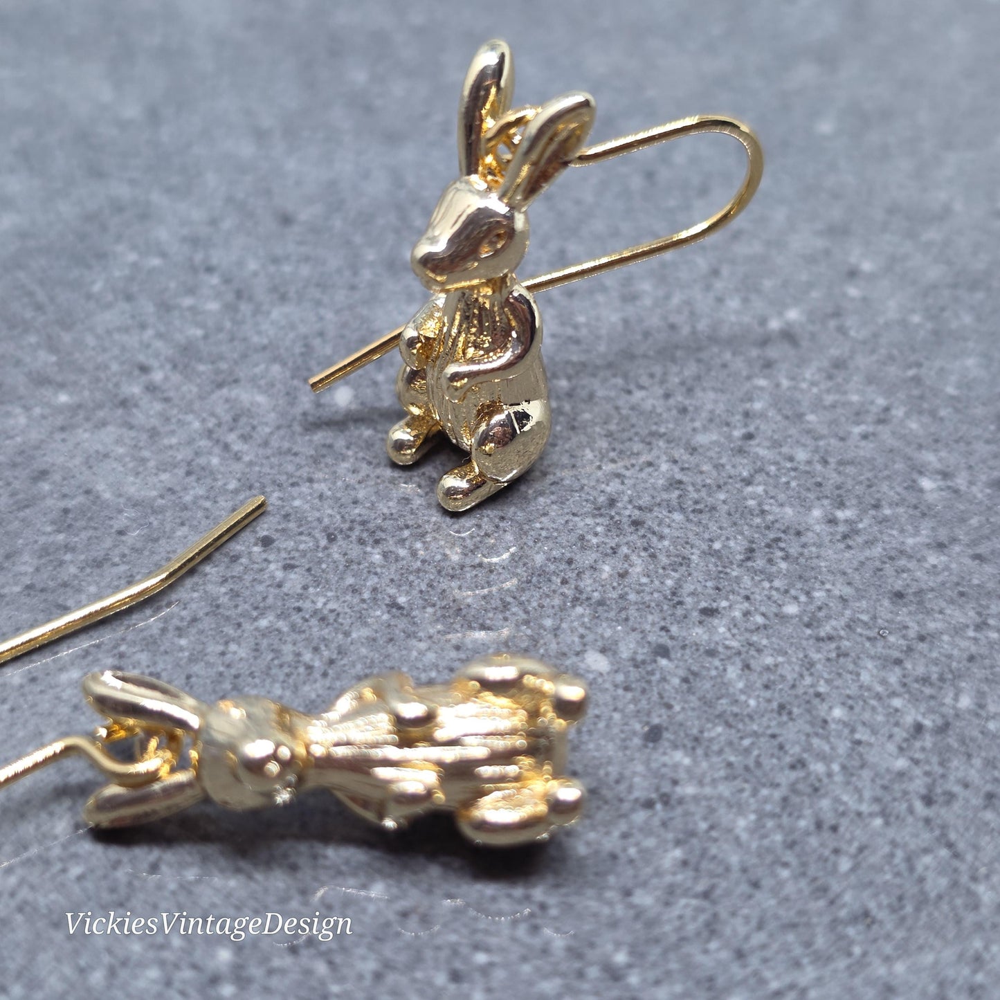 Rabbit Necklace with a Choice of Chain Lengths: Real 18K Gold Plated Brass