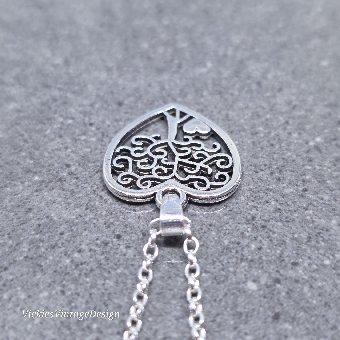 Heart Tree of Life Necklace with a Choice of Chain Material and Length