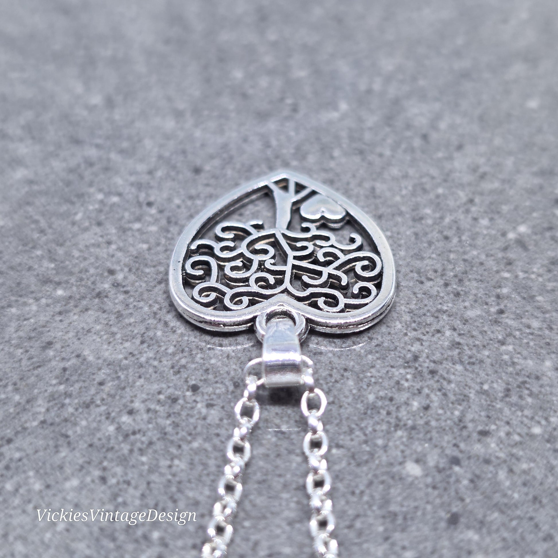 Heart Tree of Life Necklace with a Choice of Chain Material and Length