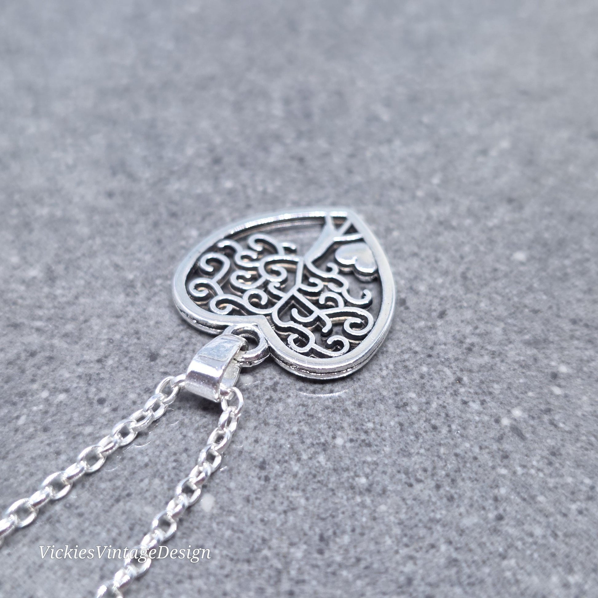 Heart Tree of Life Necklace with a Choice of Chain Material and Length