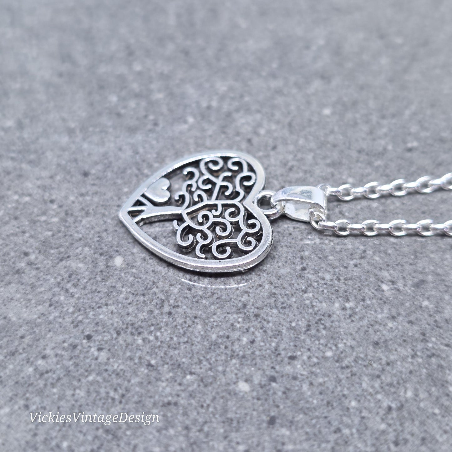 Heart Tree of Life Necklace with a Choice of Chain Material and Length