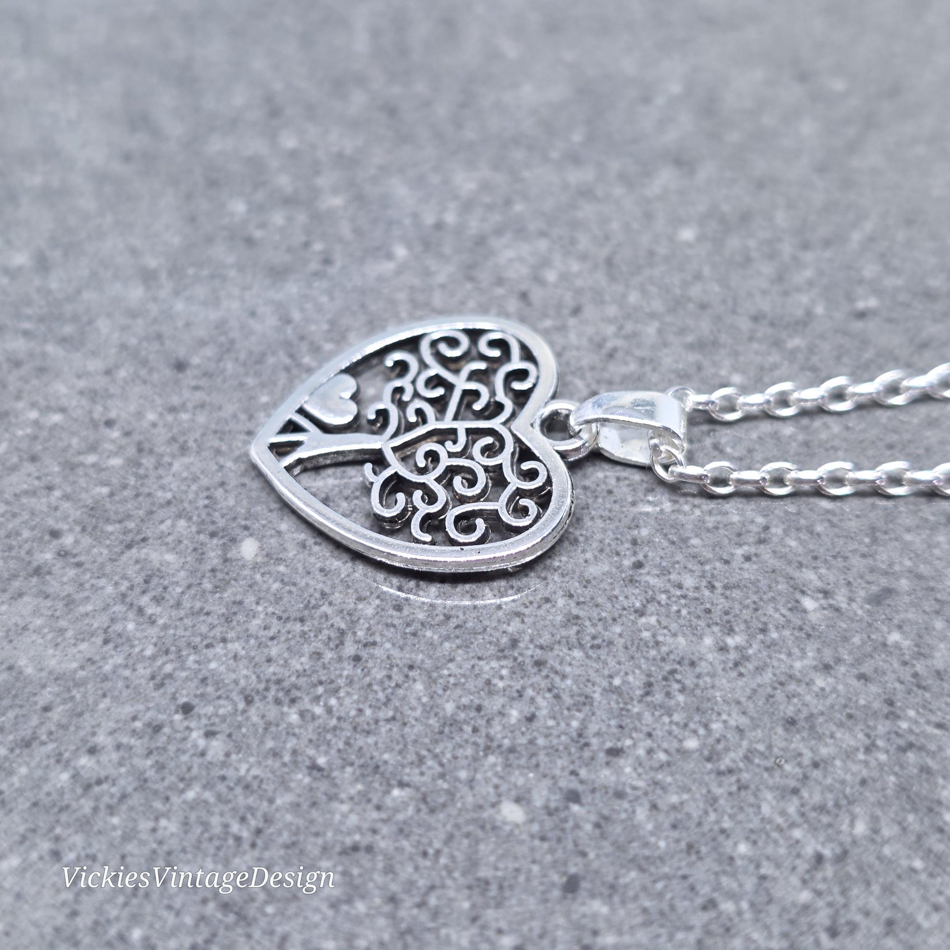 Heart Tree of Life Necklace with a Choice of Chain Material and Length