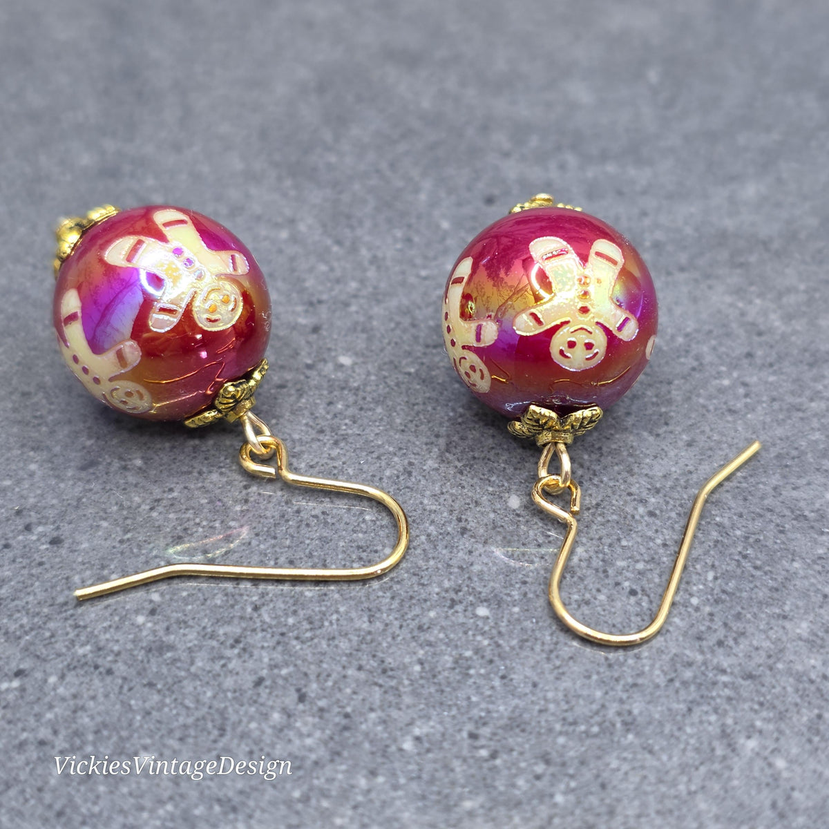 Acrylic Gingerbread Men Bauble Earrings, Festive Earrings, Seasonal Jewellery