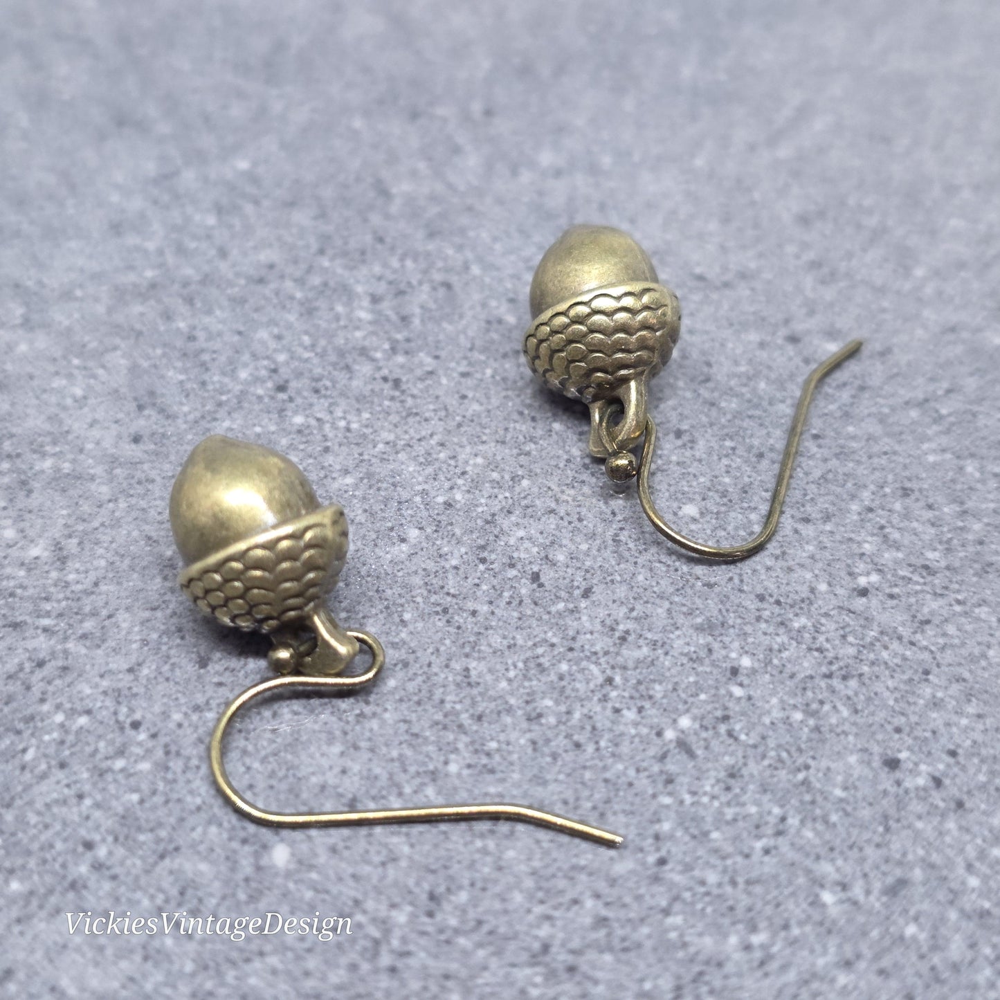 Large Acorn Earrings; Choice of Ear Wires, Fall Autumn Earrings