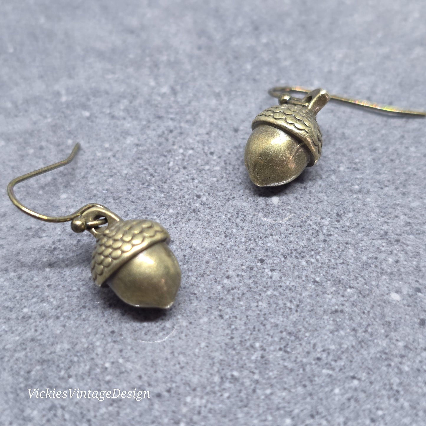Large Acorn Earrings; Choice of Ear Wires, Fall Autumn Earrings