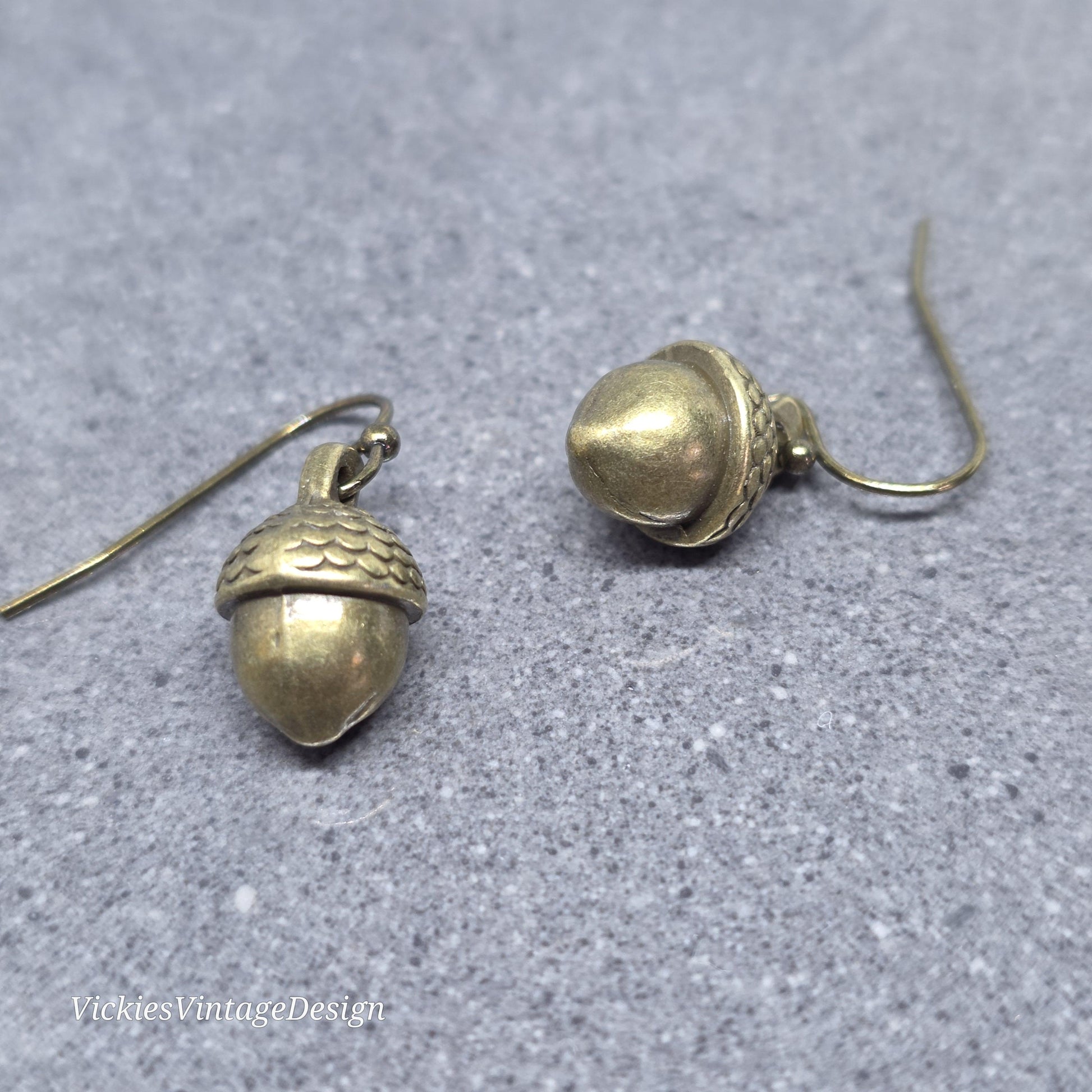 Large Acorn Earrings; Choice of Ear Wires, Fall Autumn Earrings