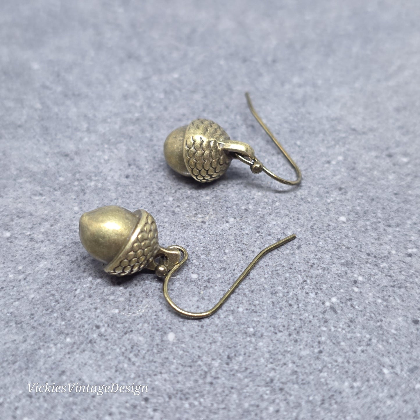 Large Acorn Earrings; Choice of Ear Wires, Fall Autumn Earrings