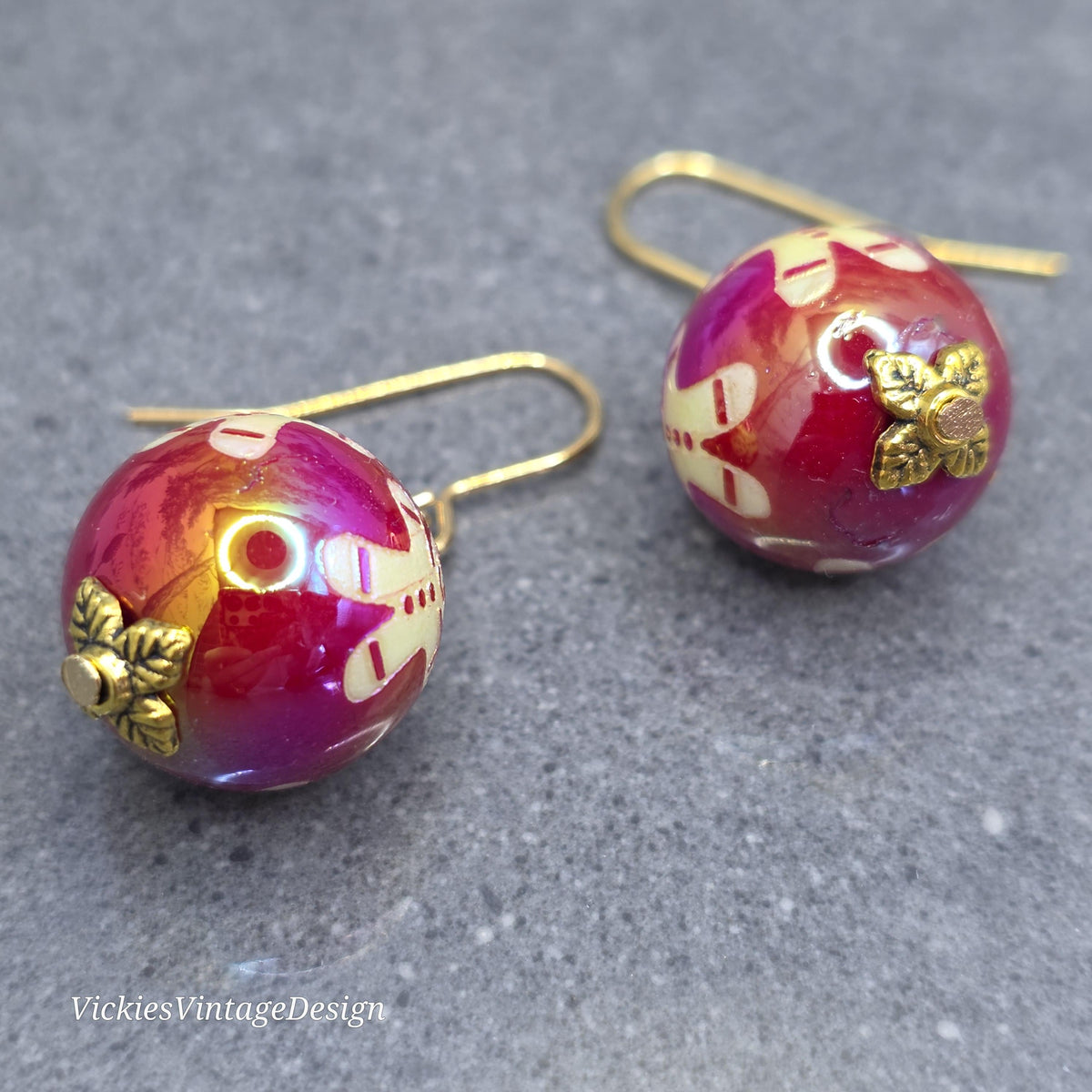 Acrylic Gingerbread Men Bauble Earrings, Festive Earrings, Seasonal Jewellery