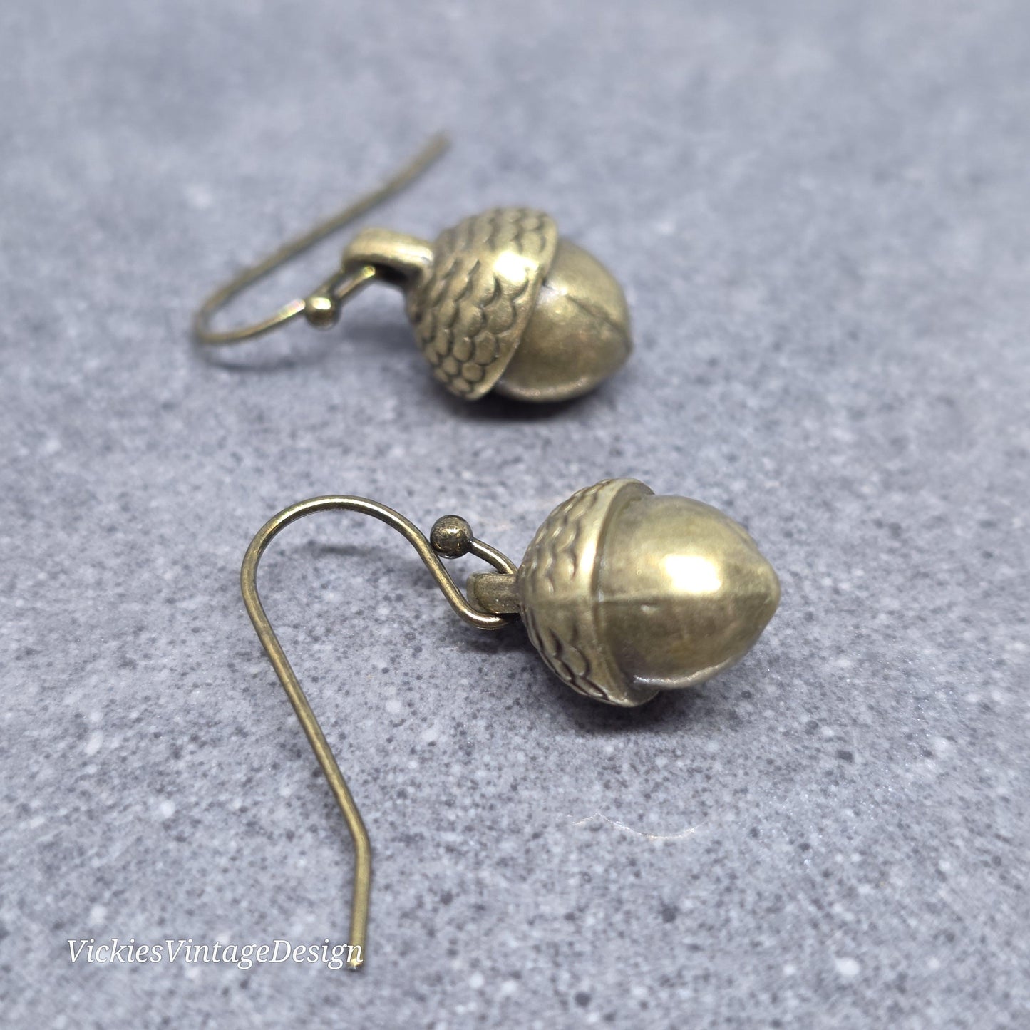 Large Acorn Earrings; Choice of Ear Wires, Fall Autumn Earrings