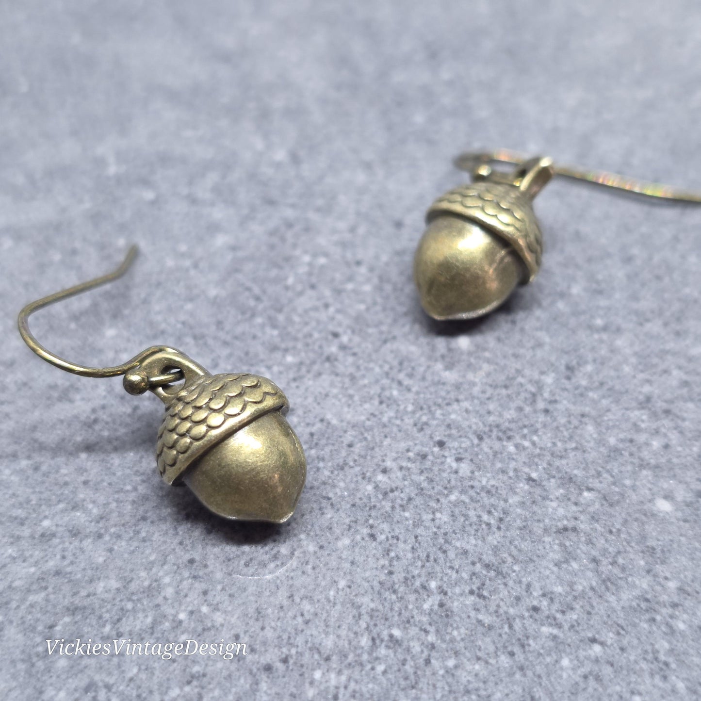Large Acorn Earrings; Choice of Ear Wires, Fall Autumn Earrings