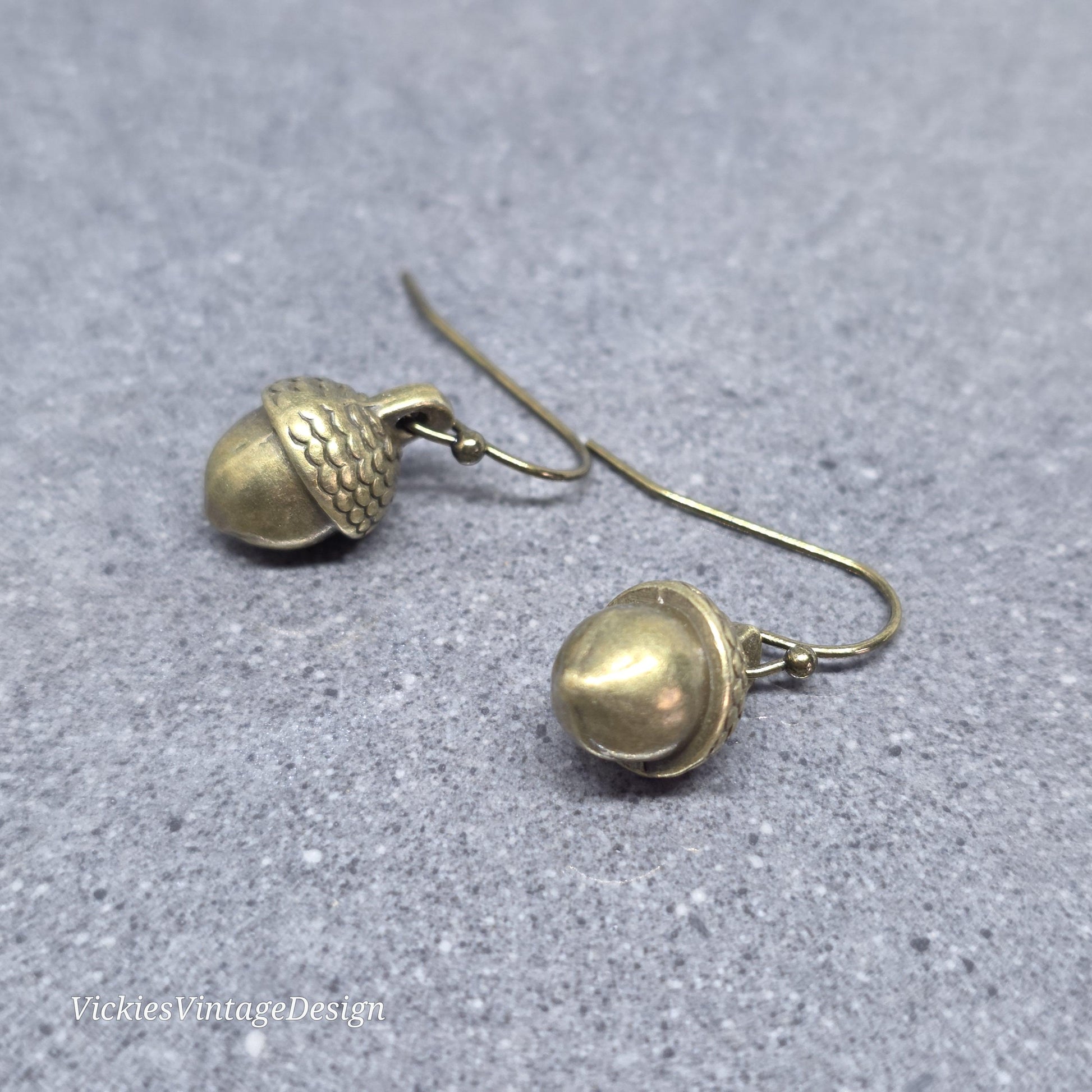 Large Acorn Earrings; Choice of Ear Wires, Fall Autumn Earrings