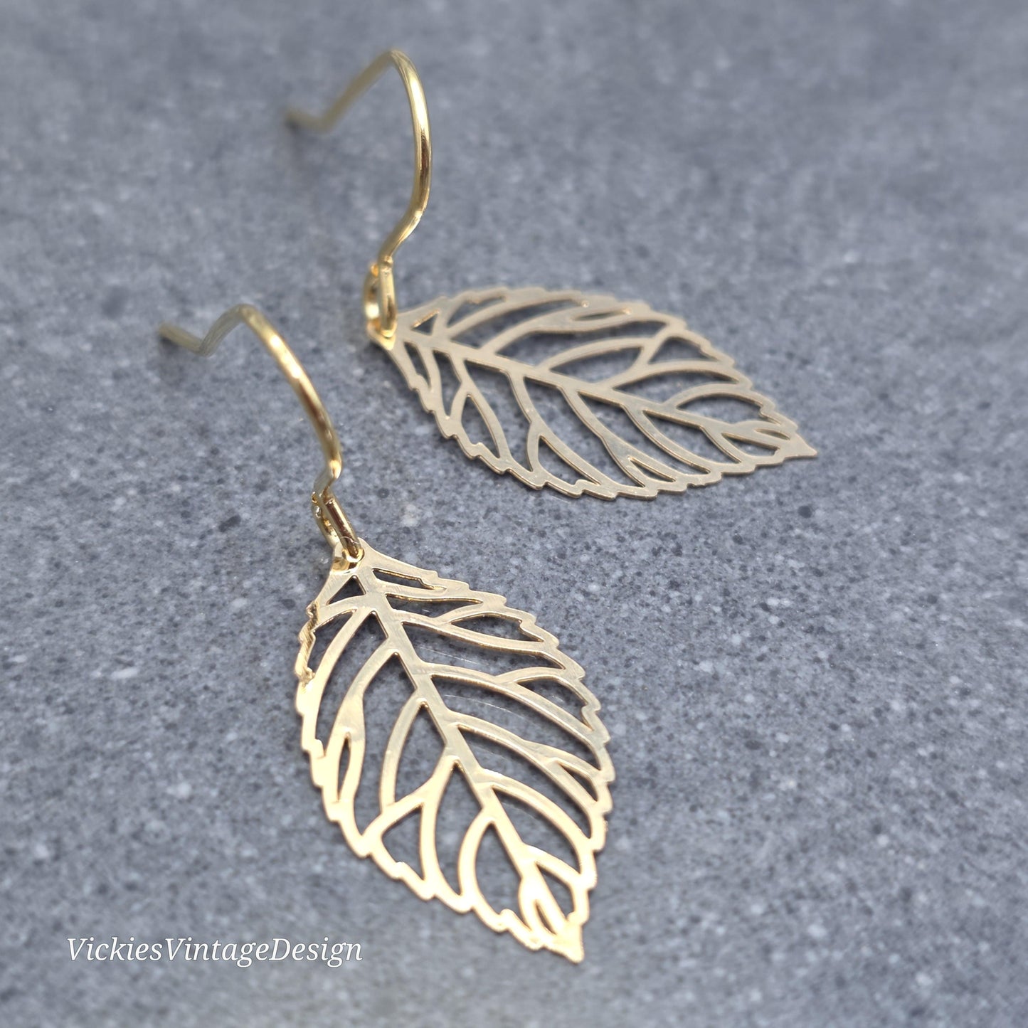 Leaf Earrings, Choice of Ear Wires, Gold Leaf Earrings, Tree Earrings, Leaf Earrings, Sterling Silver Ear Wires, Gift for her