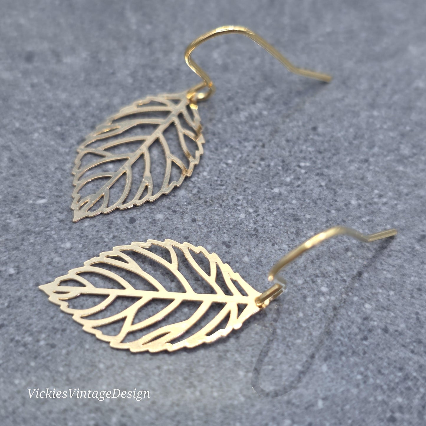 Leaf Earrings, Choice of Ear Wires, Gold Leaf Earrings, Tree Earrings, Leaf Earrings, Sterling Silver Ear Wires, Gift for her