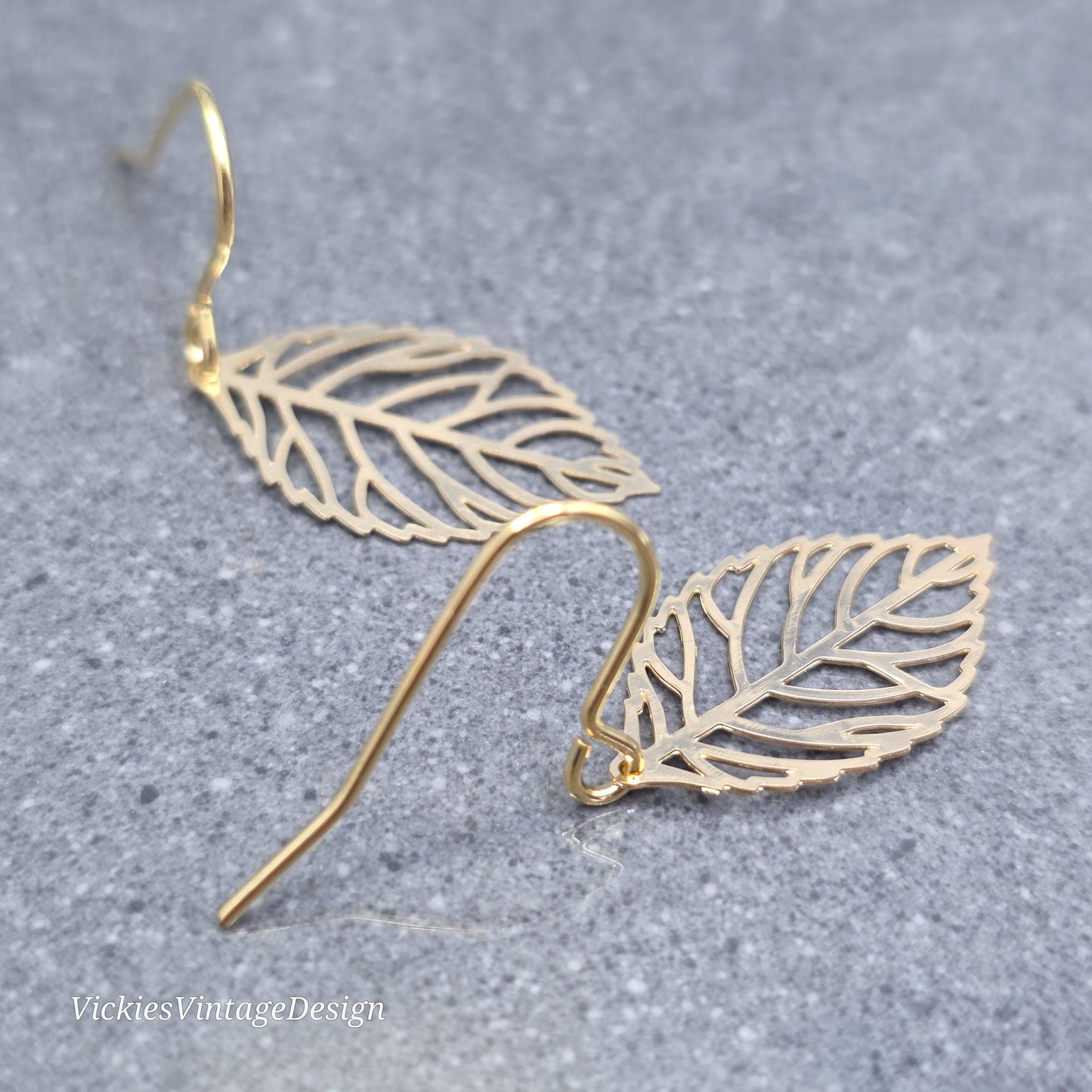 Leaf Earrings, Choice of Ear Wires, Gold Leaf Earrings, Tree Earrings, Leaf Earrings, Sterling Silver Ear Wires, Gift for her