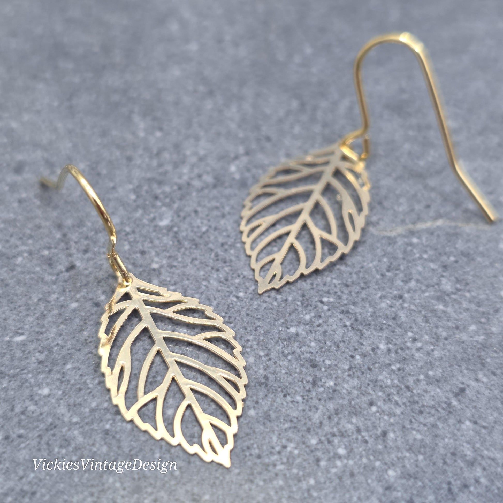 Leaf Earrings, Choice of Ear Wires, Gold Leaf Earrings, Tree Earrings, Leaf Earrings, Sterling Silver Ear Wires, Gift for her